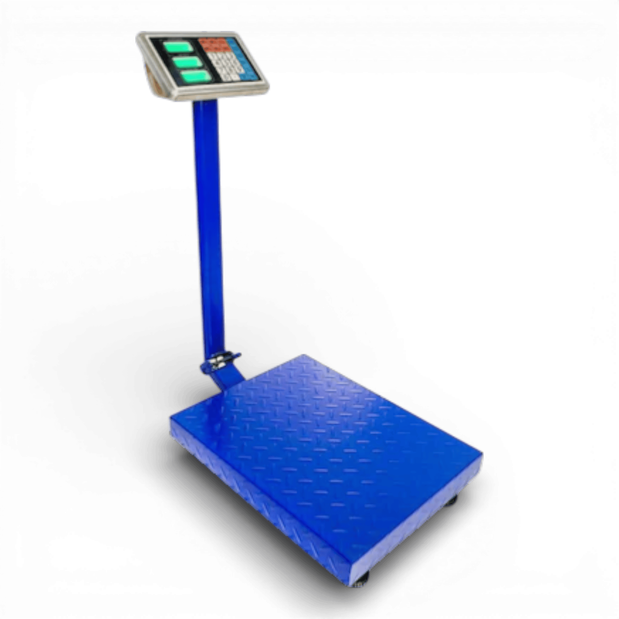 Cantar Electronic 350kg cu acumulator si platforma metalica din tabla striata, brat rabatabil