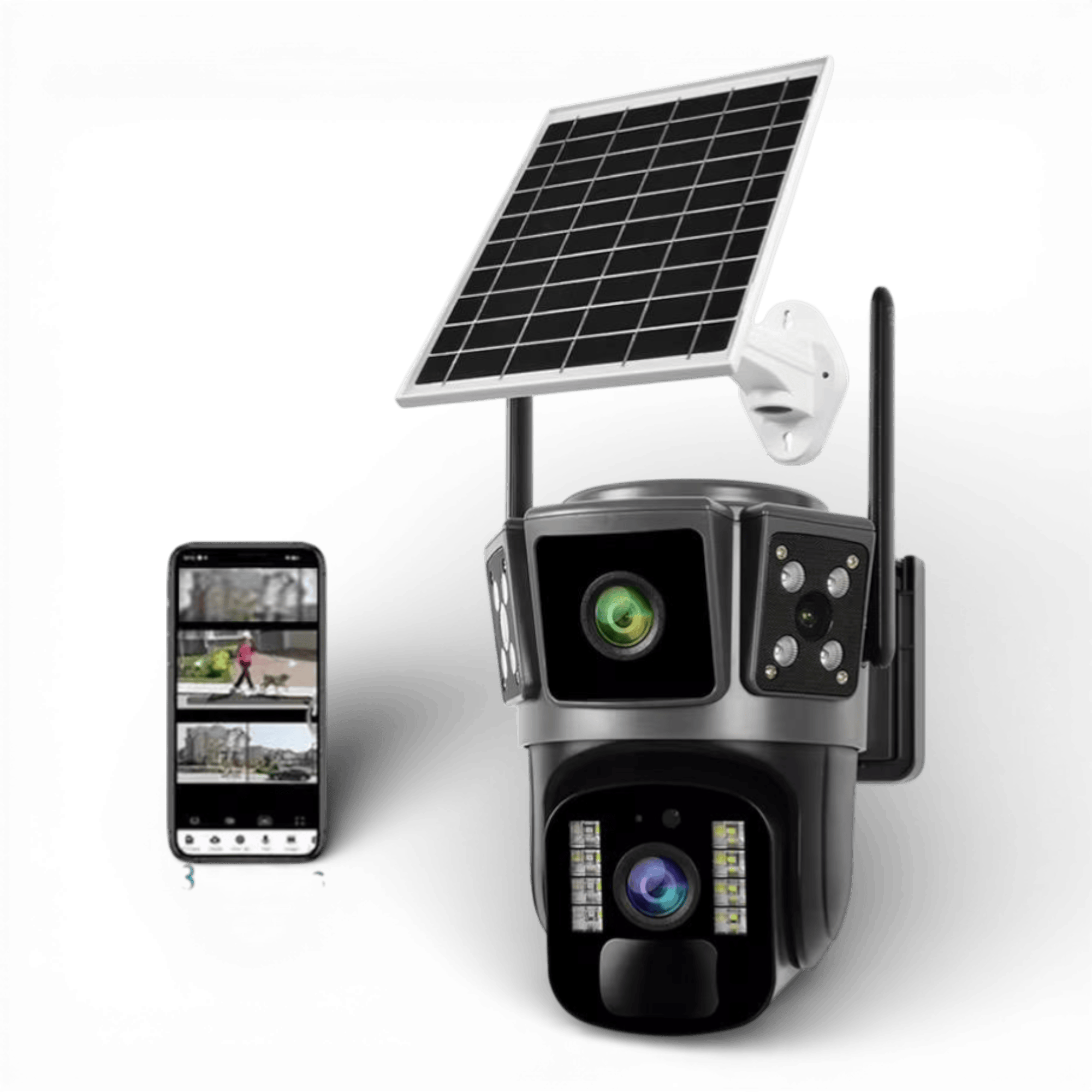 Camera Supraveghere Solara 6MP, UltraHD, Rotativa 360, Wifi/4G, Panou Solar