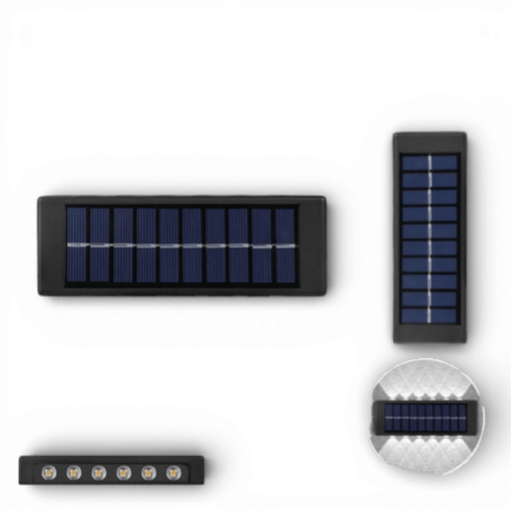 Set 2 lampi solare de perete cu iluminare sus si jos 12 leduri