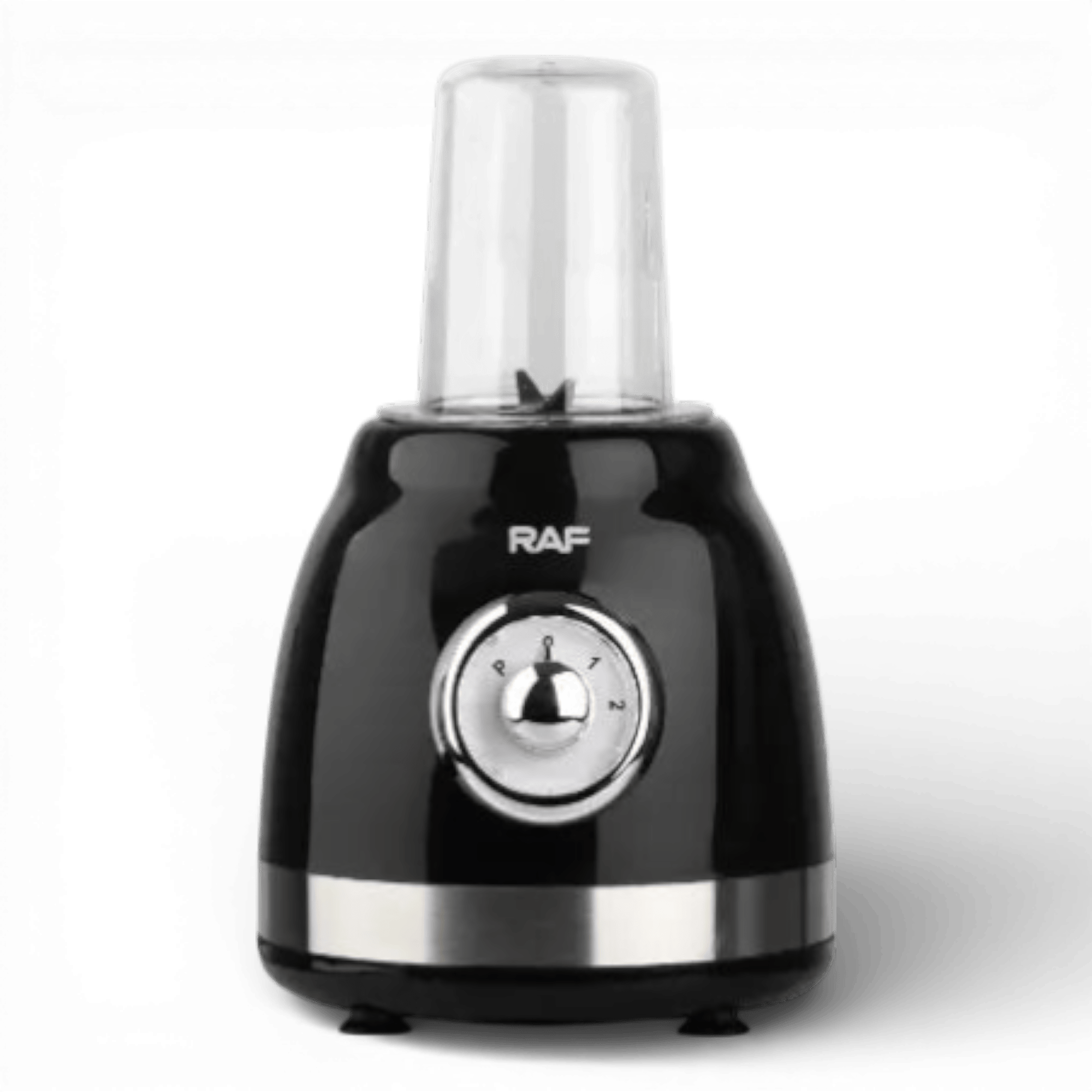 Blender Electric de sticla 2 in 1 RAF® , 1000 W cu Rasnita de Cafea, capacitate recipient 1.5L, 2 trepte viteza, Negru