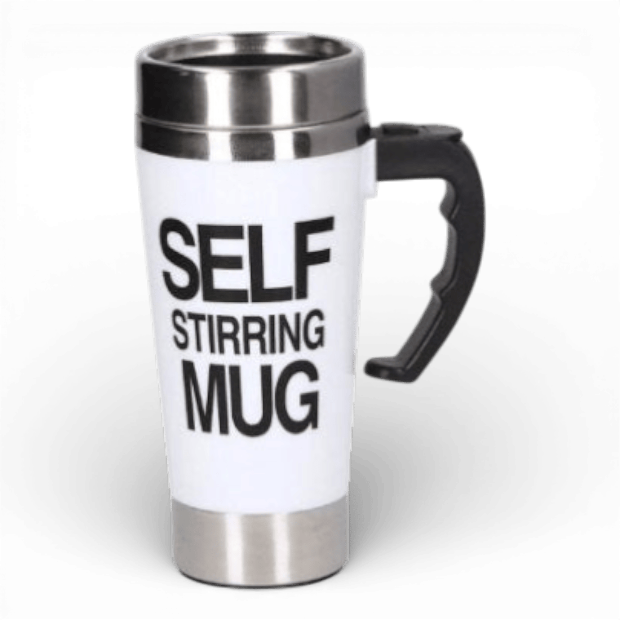 Cana termica cu capac, Selft Stirring Mug, Inox, Sistem auto-amestecare, 400 ml