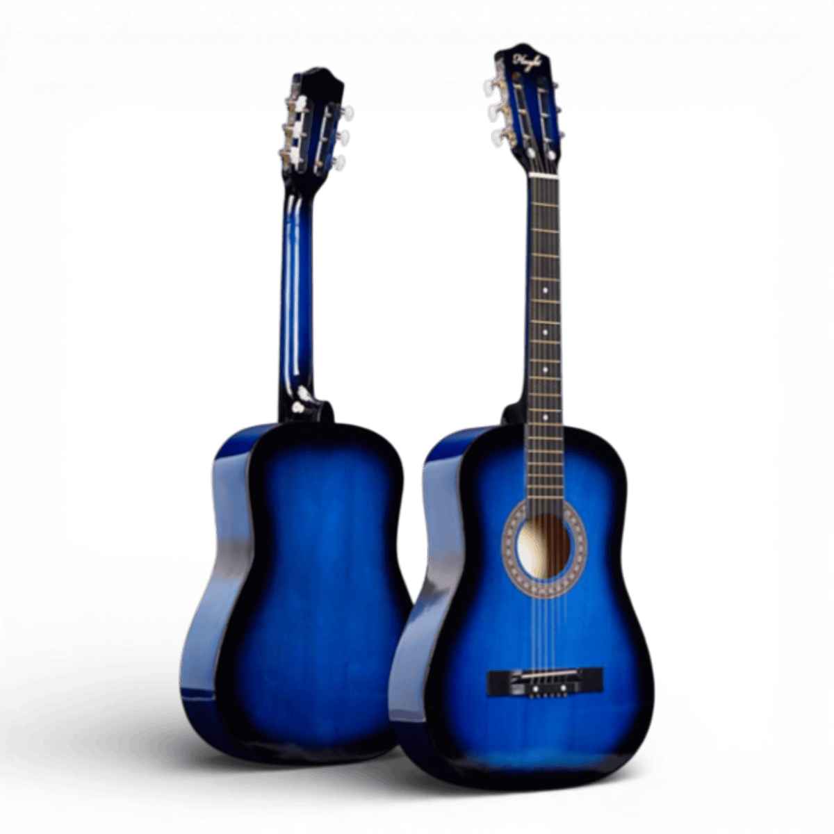 Chitara Clasica Albastru 4/4 38" ( 95 X 35 CM ), pentru Incepatori si Adulti, Recomandata peste 8-10 ani, 6 Corzi Metalice, 20 De Taste
