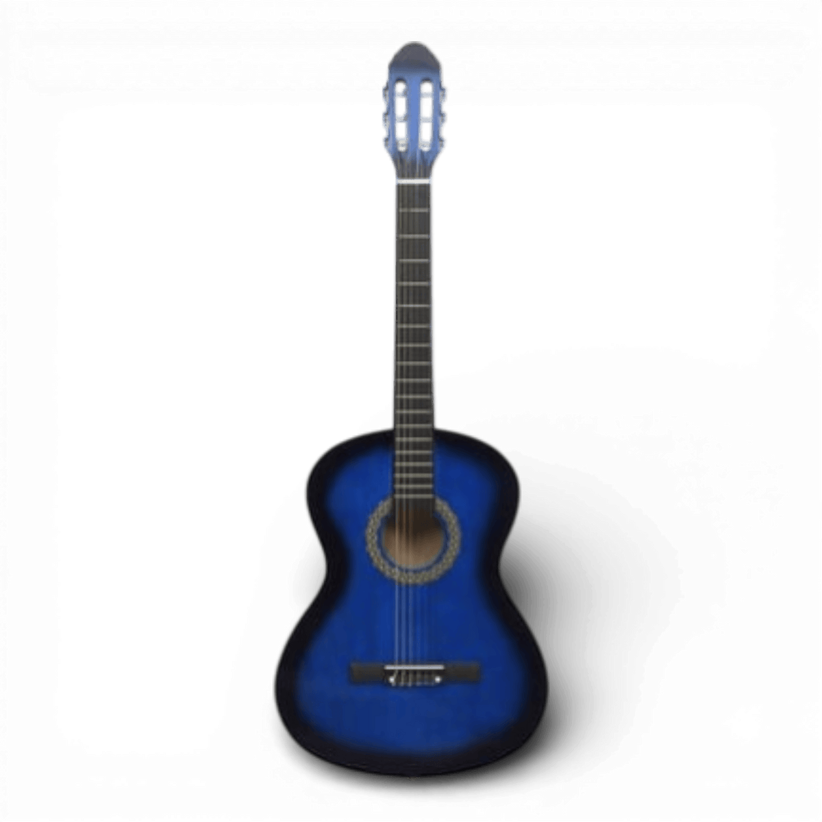 Chitara Clasica Albastru 4/4 38" ( 95 X 35 CM ), pentru Incepatori si Adulti, Recomandata peste 8-10 ani, 6 Corzi Metalice, 20 De Taste