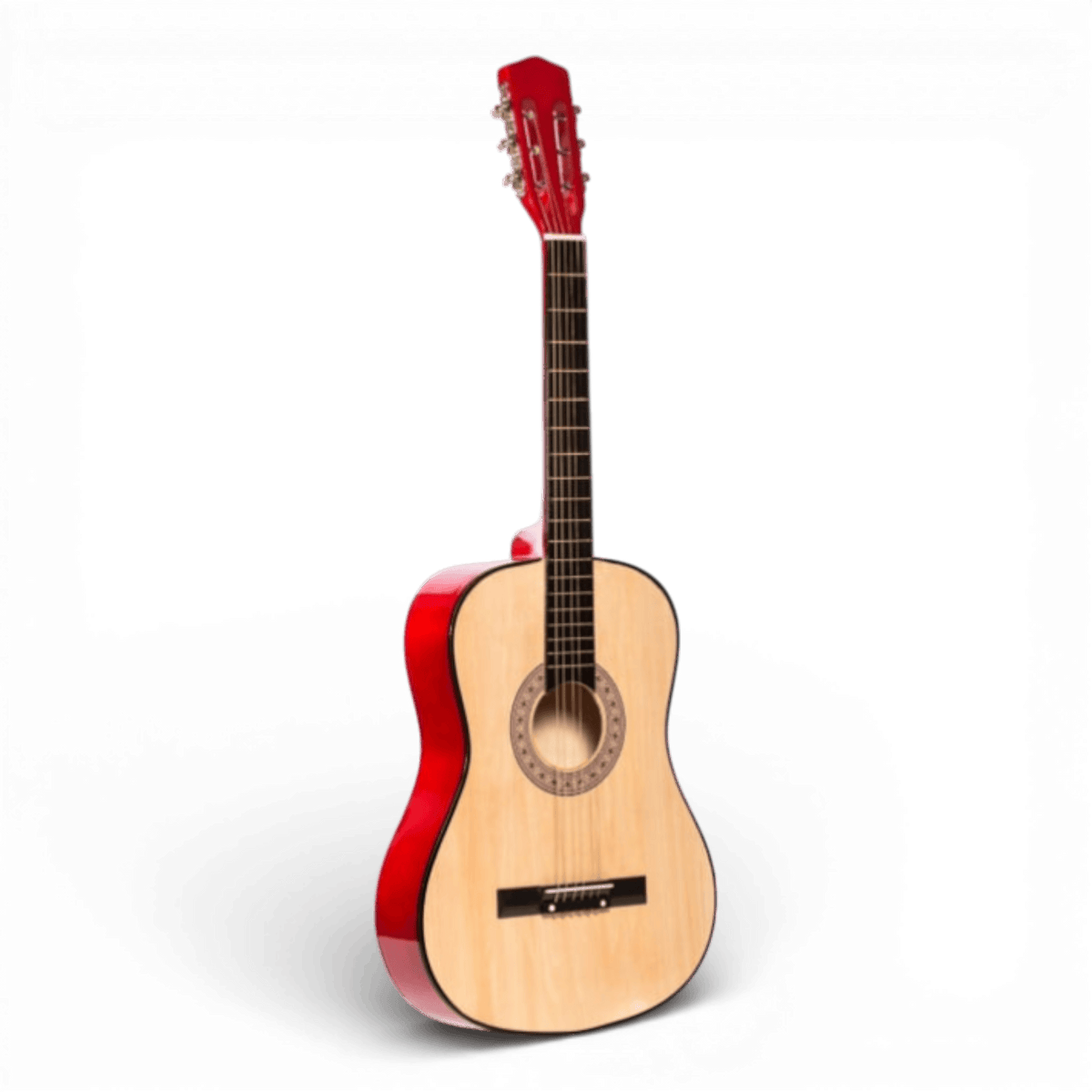 Chitara Clasica Crem/Natur 4/4 38" ( 95 X 35 CM ), pentru Incepatori si Adulti, Recomandata peste 8-10 ani, 6 Corzi Metalice, 20 De Taste