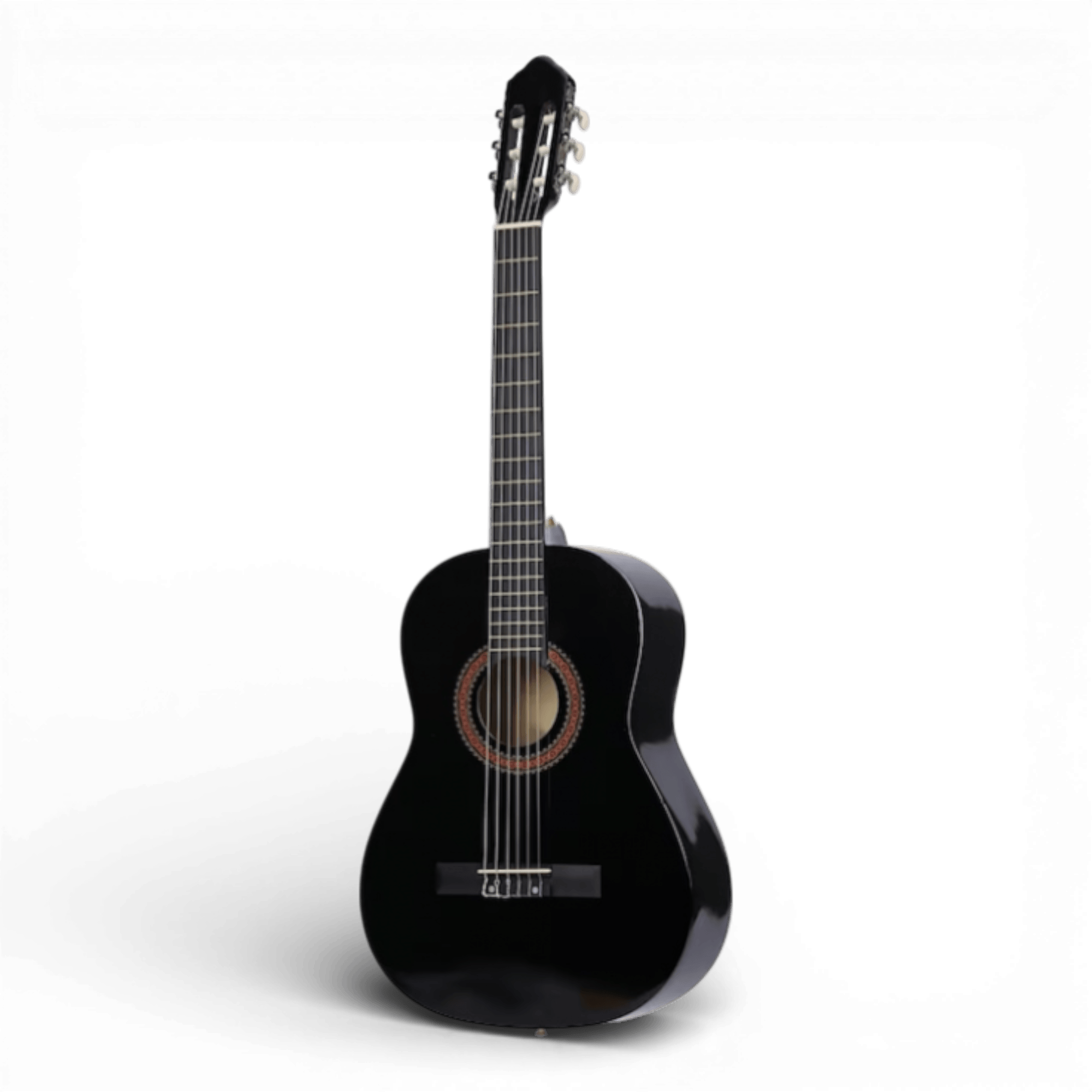 Chitara Clasica Negru 4/4 38" ( 95 X 35 CM ), pentru Incepatori si Adulti, Recomandata peste 8-10 ani, 6 Corzi Metalice, 20 De Taste