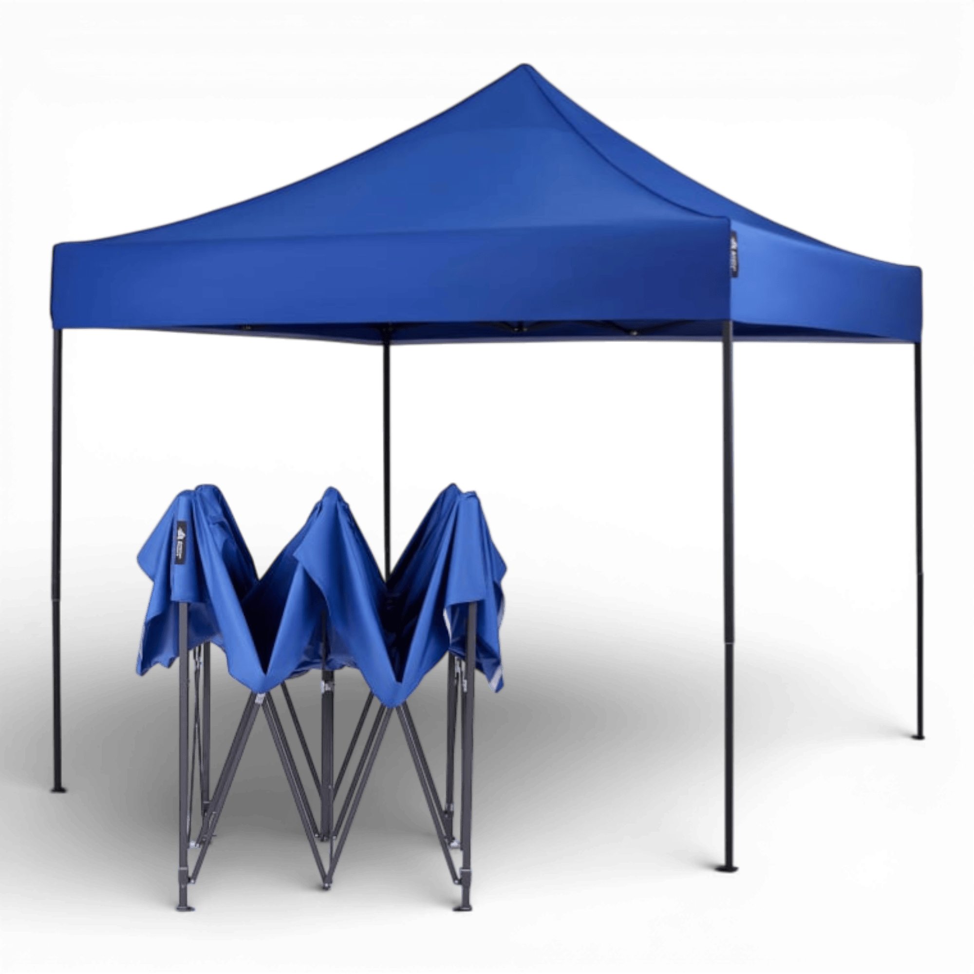 Cort Pavilion 3x3m Albastru Pliabil Cadru Metal pentru Curte, Gradina, Evenimente