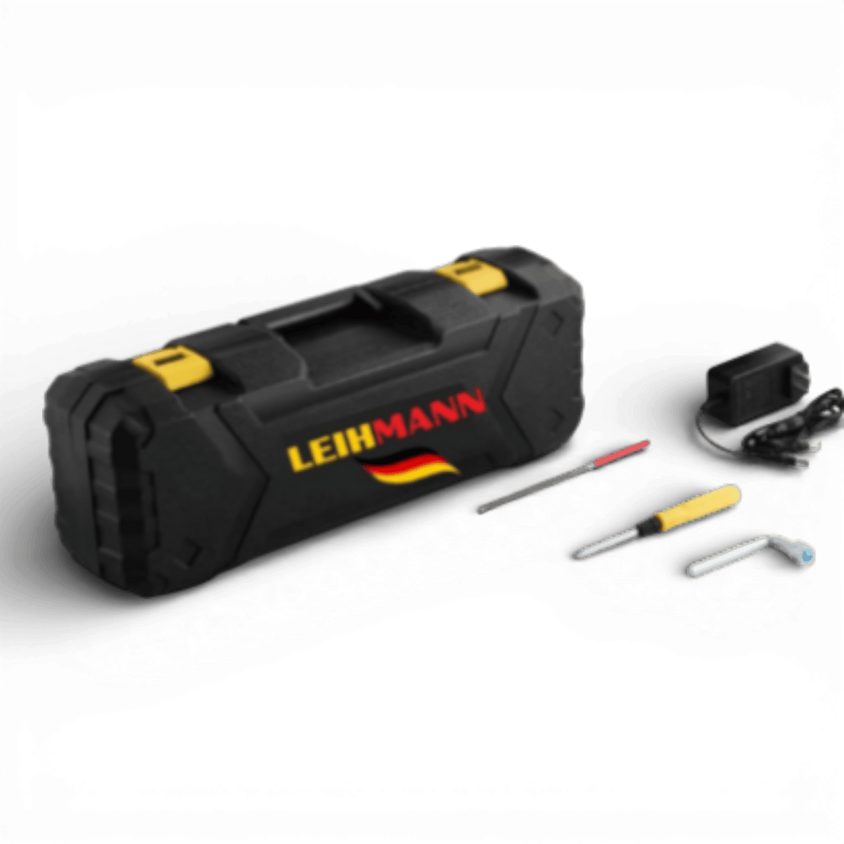 Drujbă electrică LEIHMANN, 12 inch (30 cm), 48V, 2 acumulatori,2 lanțuri, galben/negru