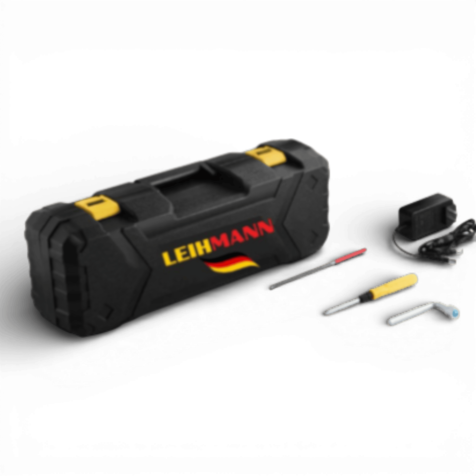 Drujbă electrică LEIHMANN, 12 inch (30 cm), 48V, 2 acumulatori,2 lanțuri, galben/negru