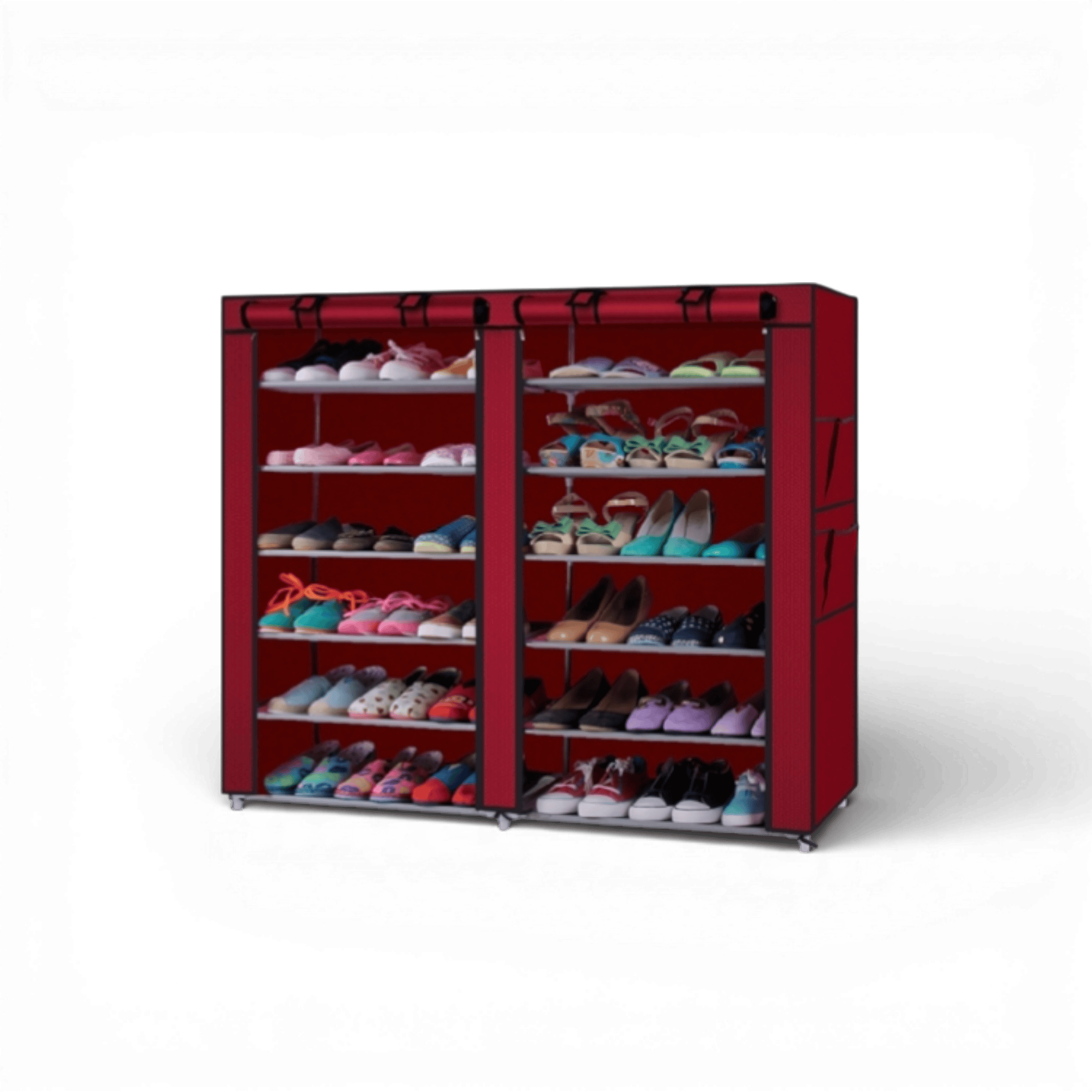 Dulap dublu textil pentru incaltaminte, 118 x 30 x 120 cm