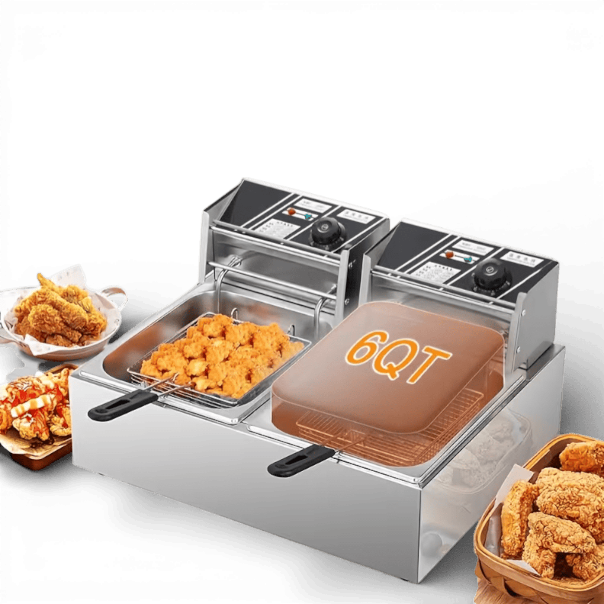 Friteuza Electrica Capacitate - 12 litri din Inox - Putere 5000W - Uz Profesional sau Personal