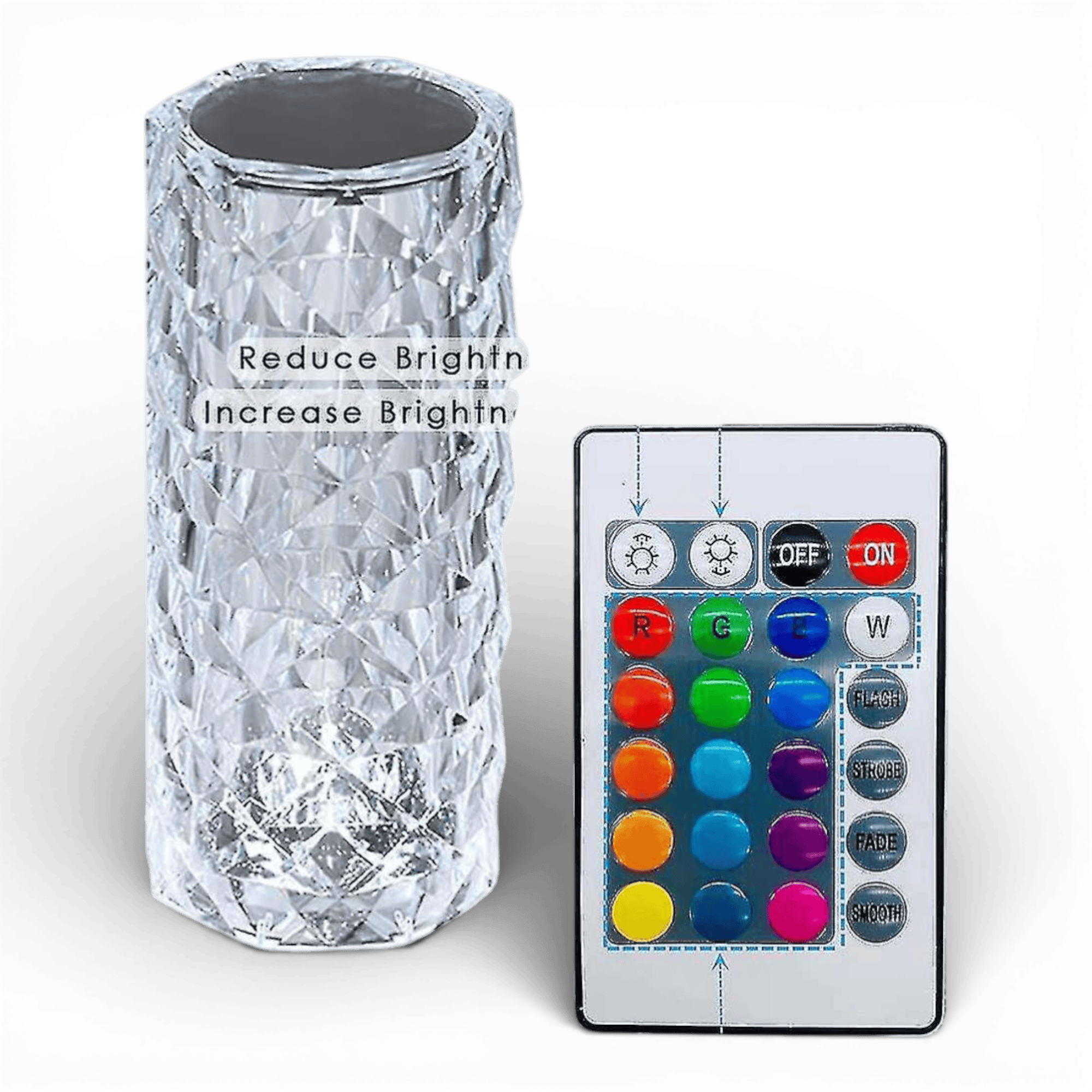 Lampa de masa Crystal Diamond ,Functie atingere, lumini ambientale LED RGB