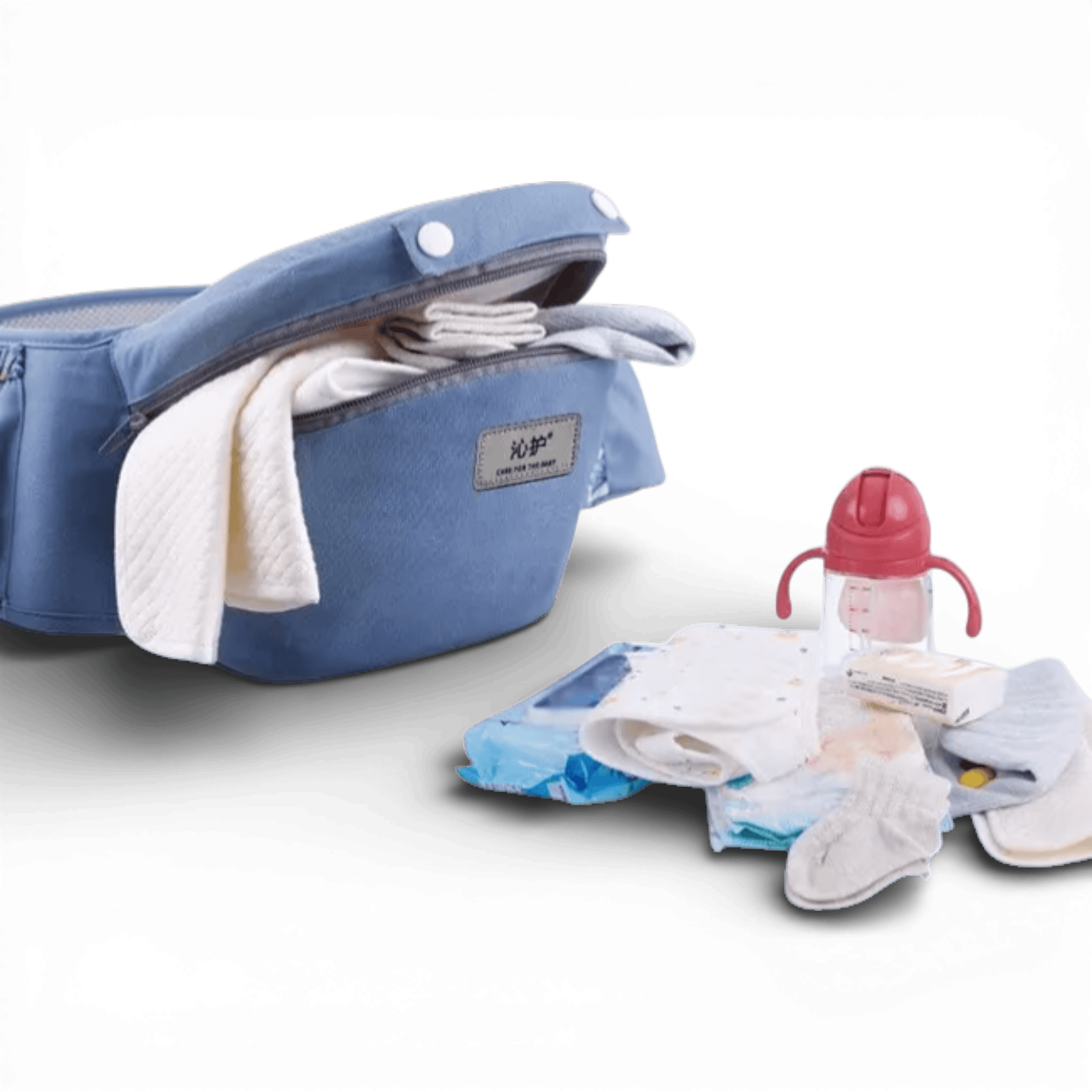 Marsupiu ergonomic, multifunctional pentru bebelusi, 15in1, greutate maxima 25 kg, Albastru