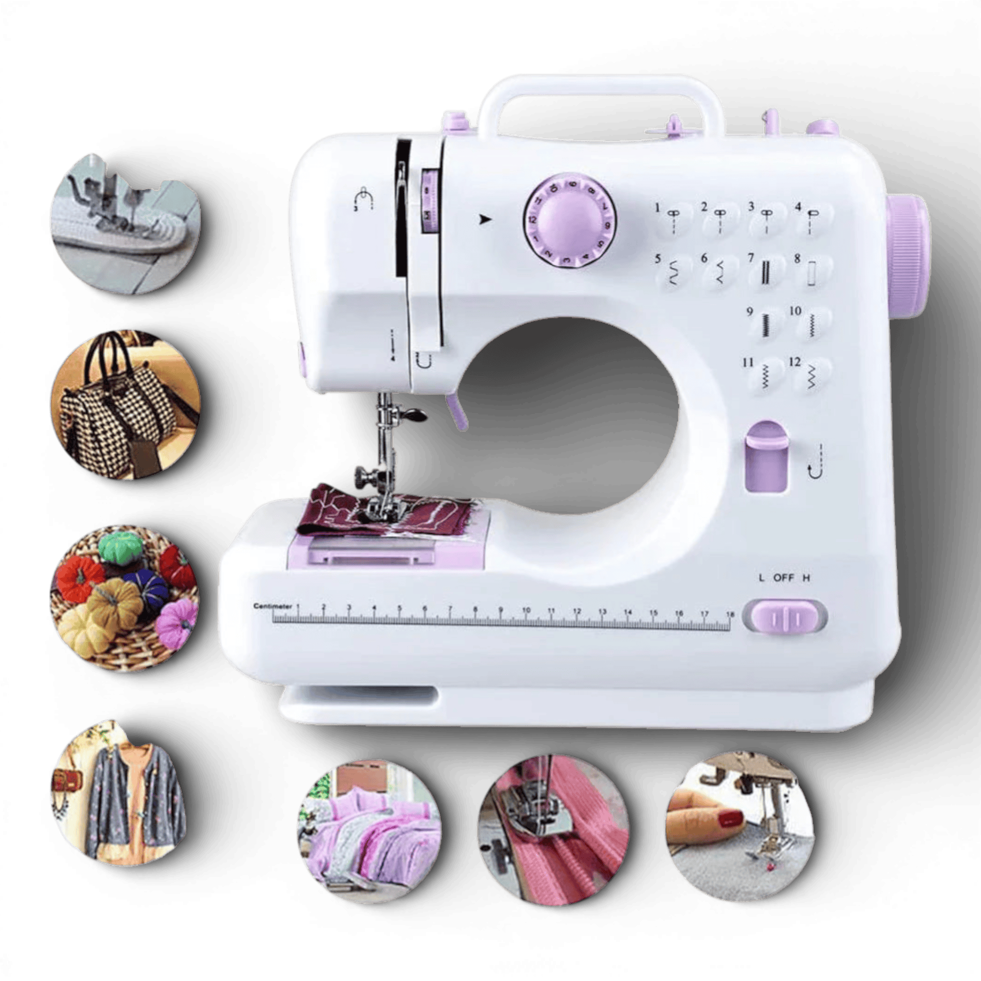 Masina de cusut Sew Simple K1127 Alb, 31x30x15 cm