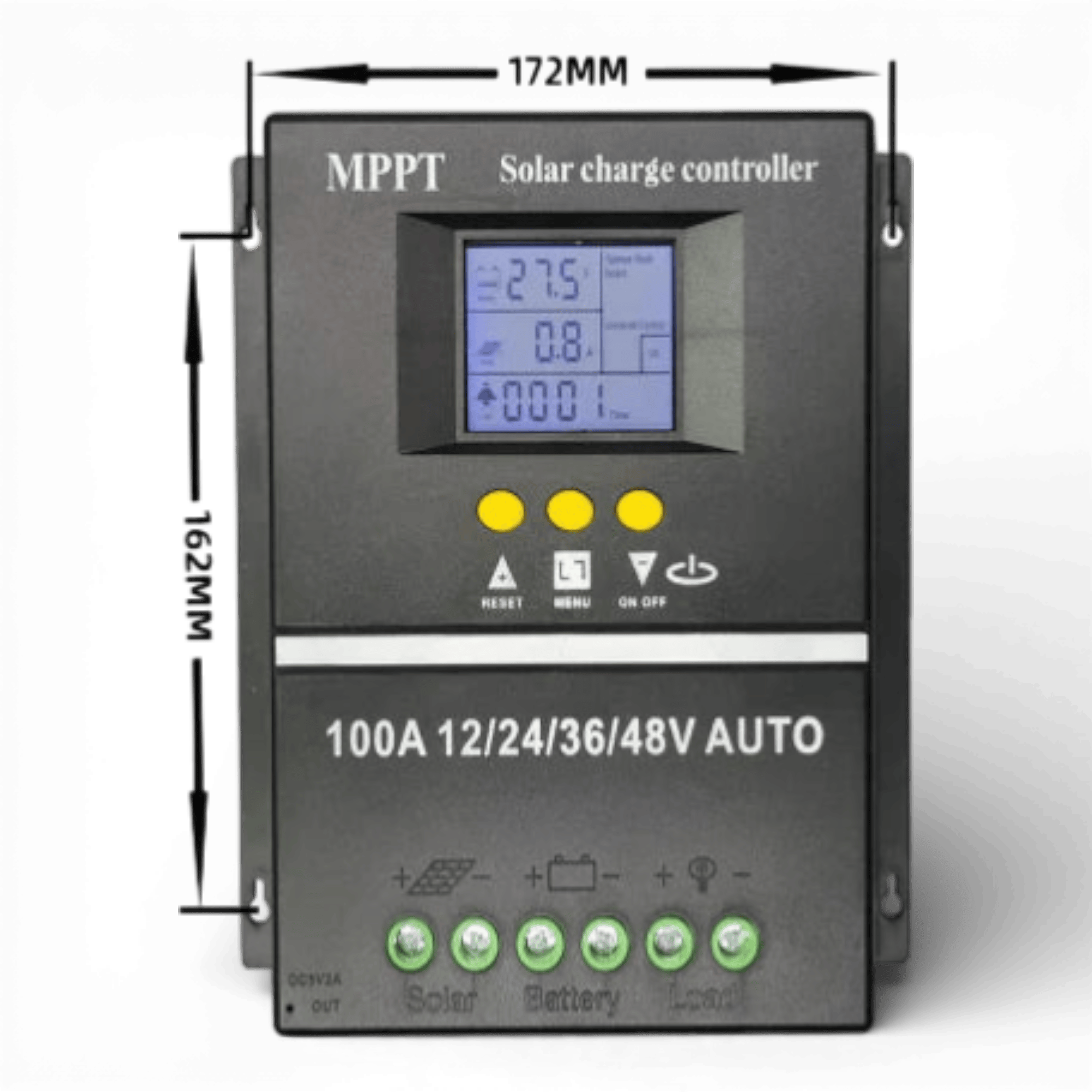 Controler solar, MPPT,12V/24V/36V/48V, 100A, display LCD, 7 moduri de functionare