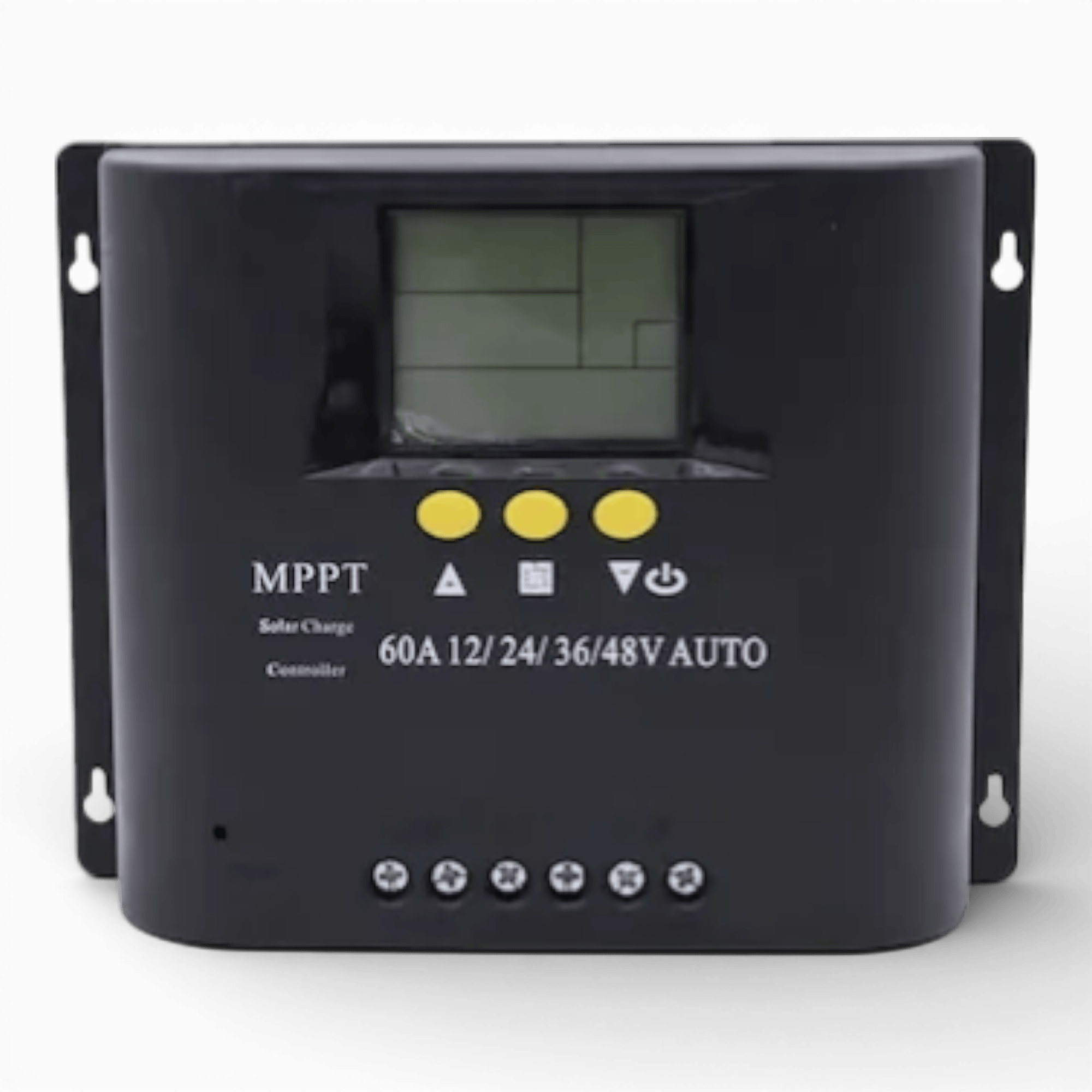 Controler solar MPPT 12V/24V/36V/48V, 60A, multifunctional, display LCD, 7 moduri de functionare, 6 protectii functionale, Negru
