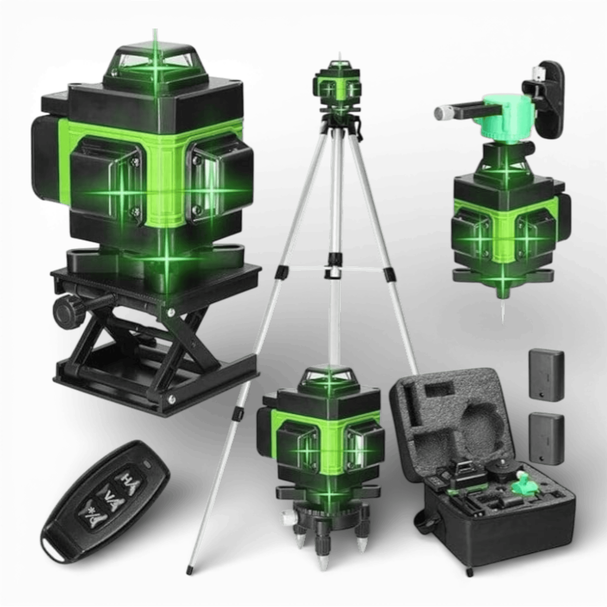 Nivela laser 4D AEIDEN ®, 16 linii, auto-nivelare, alimentare USB, 2 baterii, inaltime ajustabila 1.2M