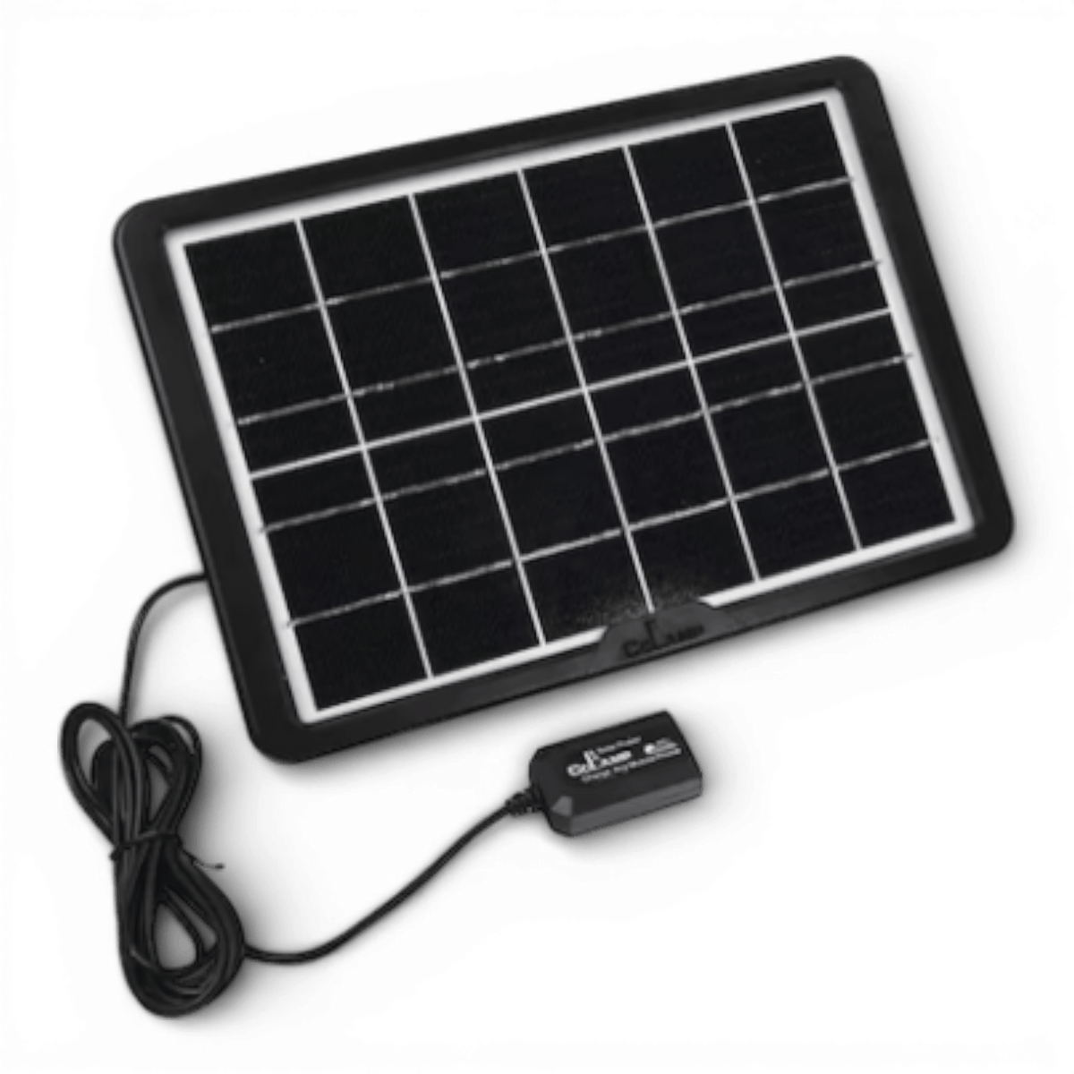Panou Solar Portabil, Putere 8W, Tensiune 6V, IP65, Cablu cu Mufe 5 in 1, Negru