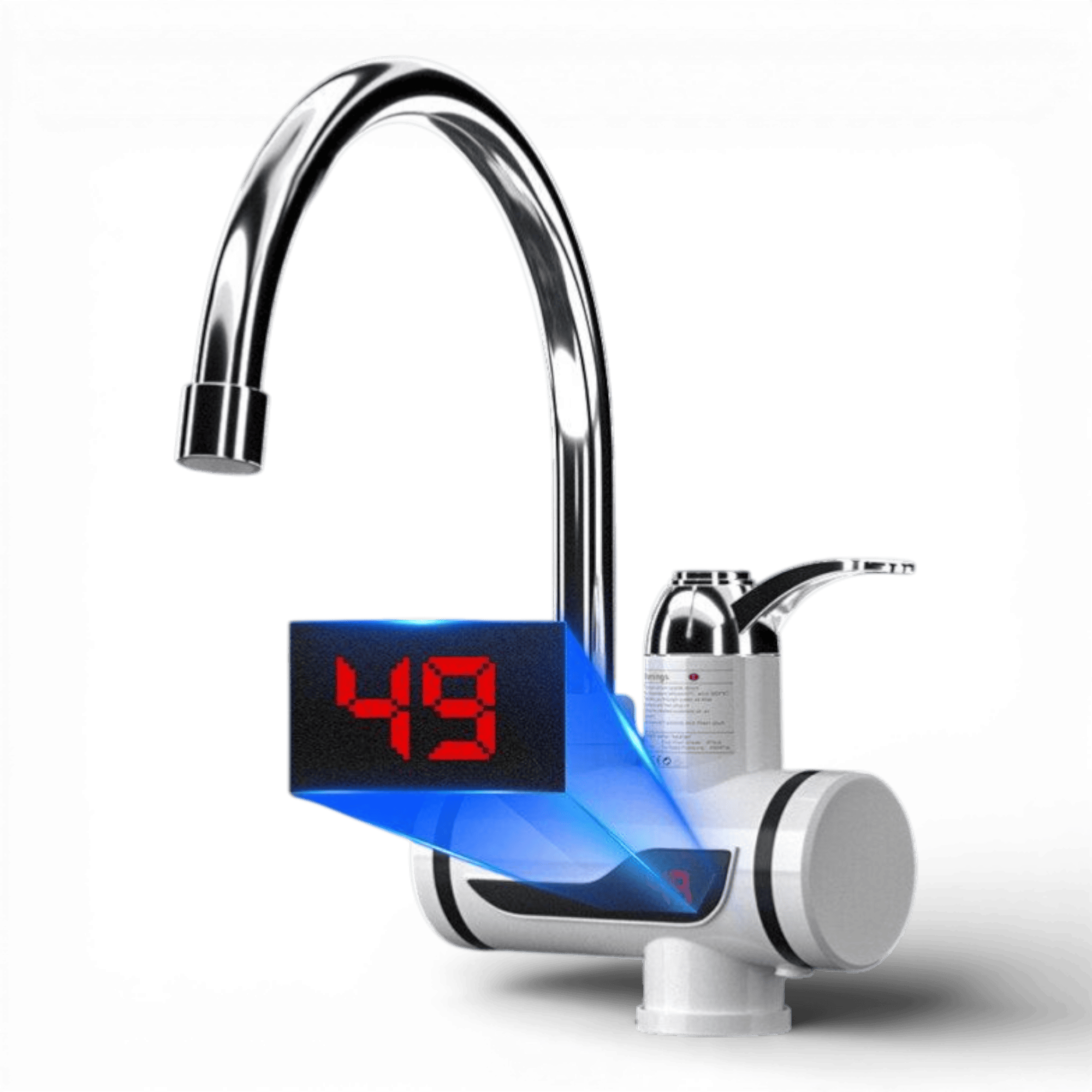 Robinet electric pentru apa calda instant, cu afisaj LCD