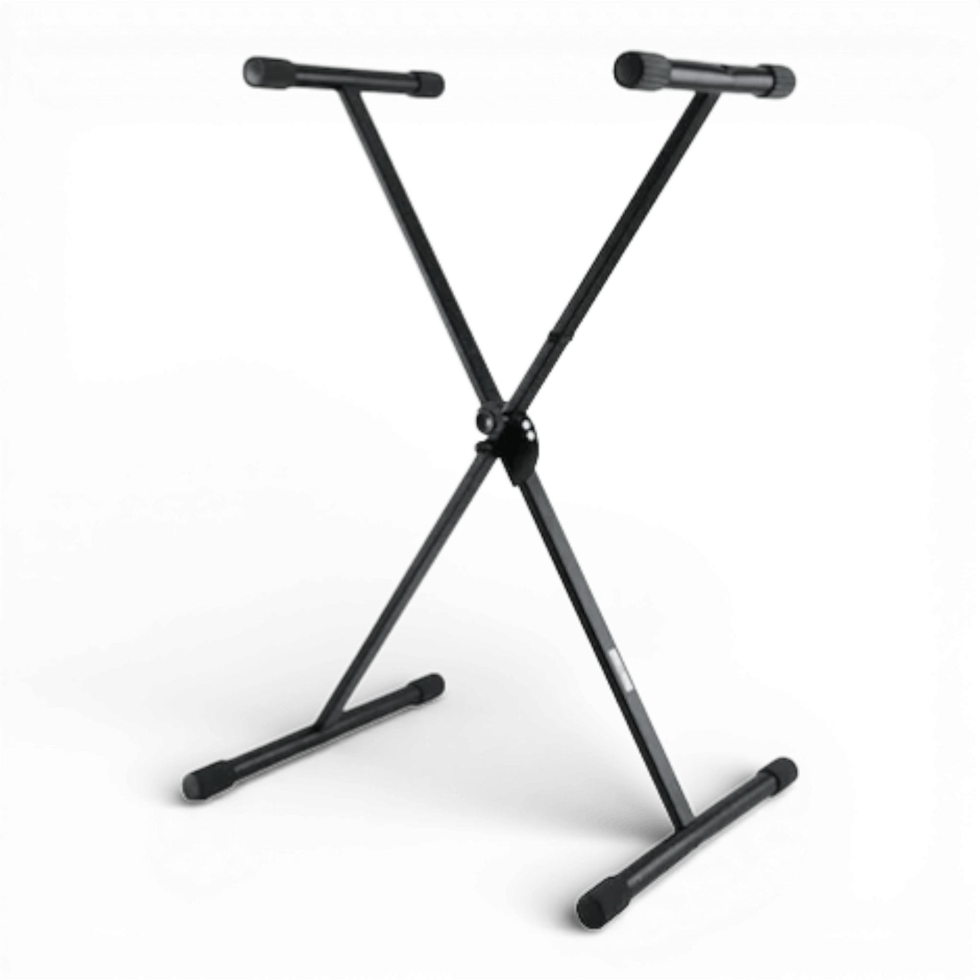 Stativ pentru Orga, Inaltime si Latime Ajustabile, Capacitate Maxima 50 Kg, Insertii de Cauciuc, Constructie In X, Picioare Anti-alunecare, Design Clasic, Negru