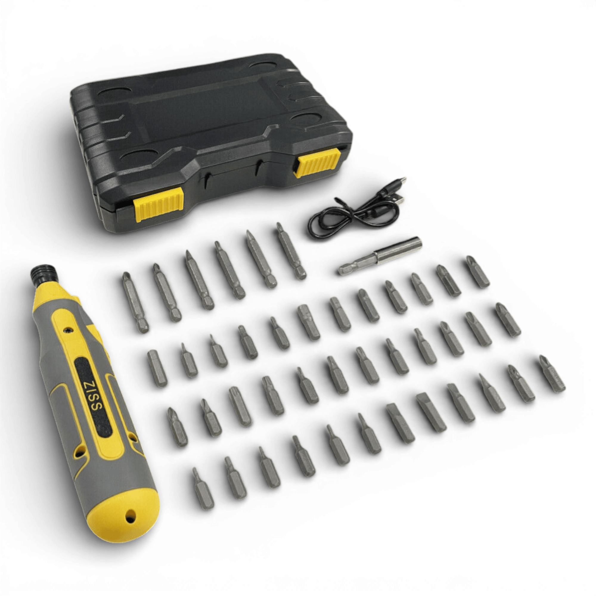 Set șurubelnița electrica AEIDEN® fără fir cu lumină LED - Compact, multifuncțional pentru demontare și asamblare, cuplu reglabil, 4 setări, baterie litiu reîncărcabilă prin USB