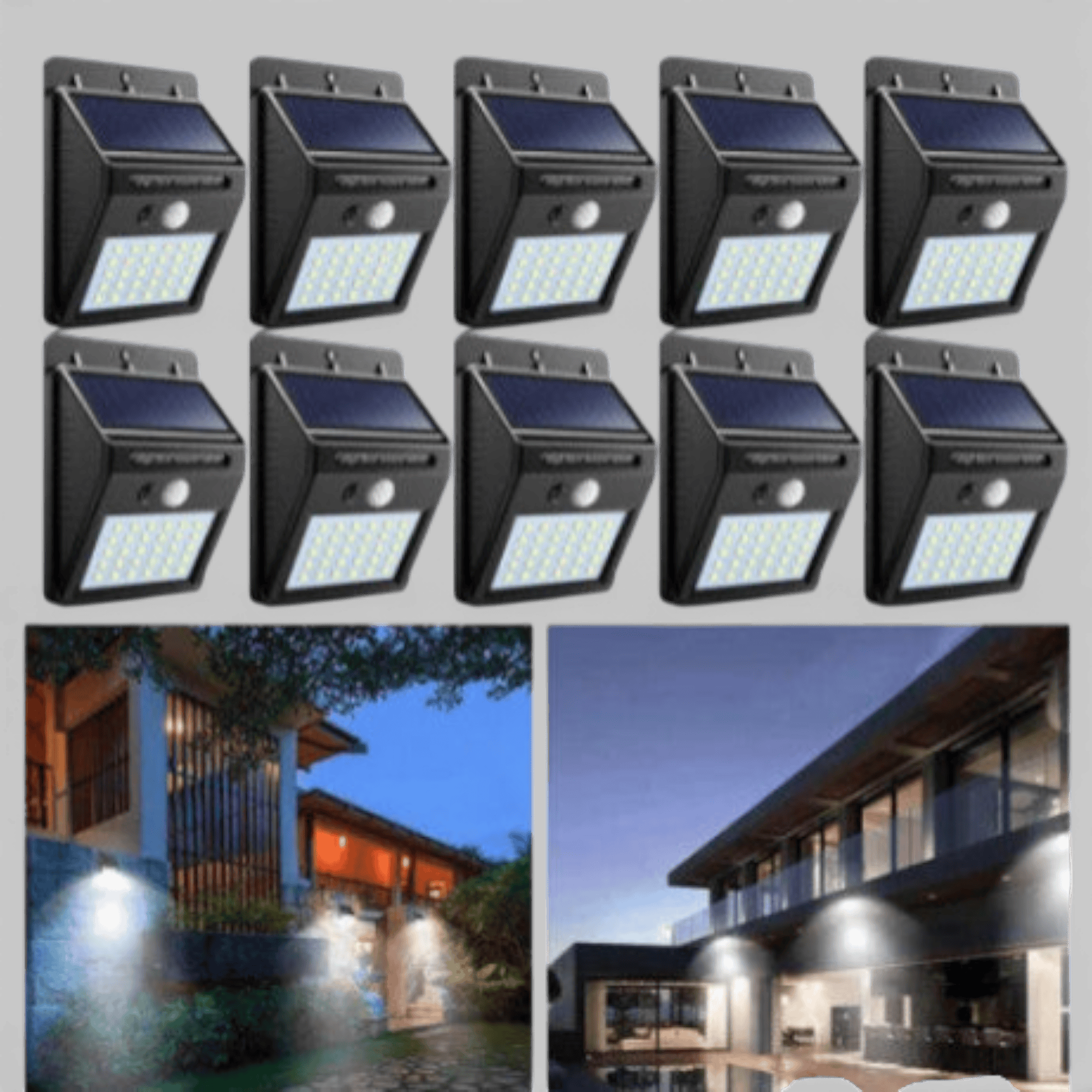 Set 10 lămpi solare cu 30 LED-uri