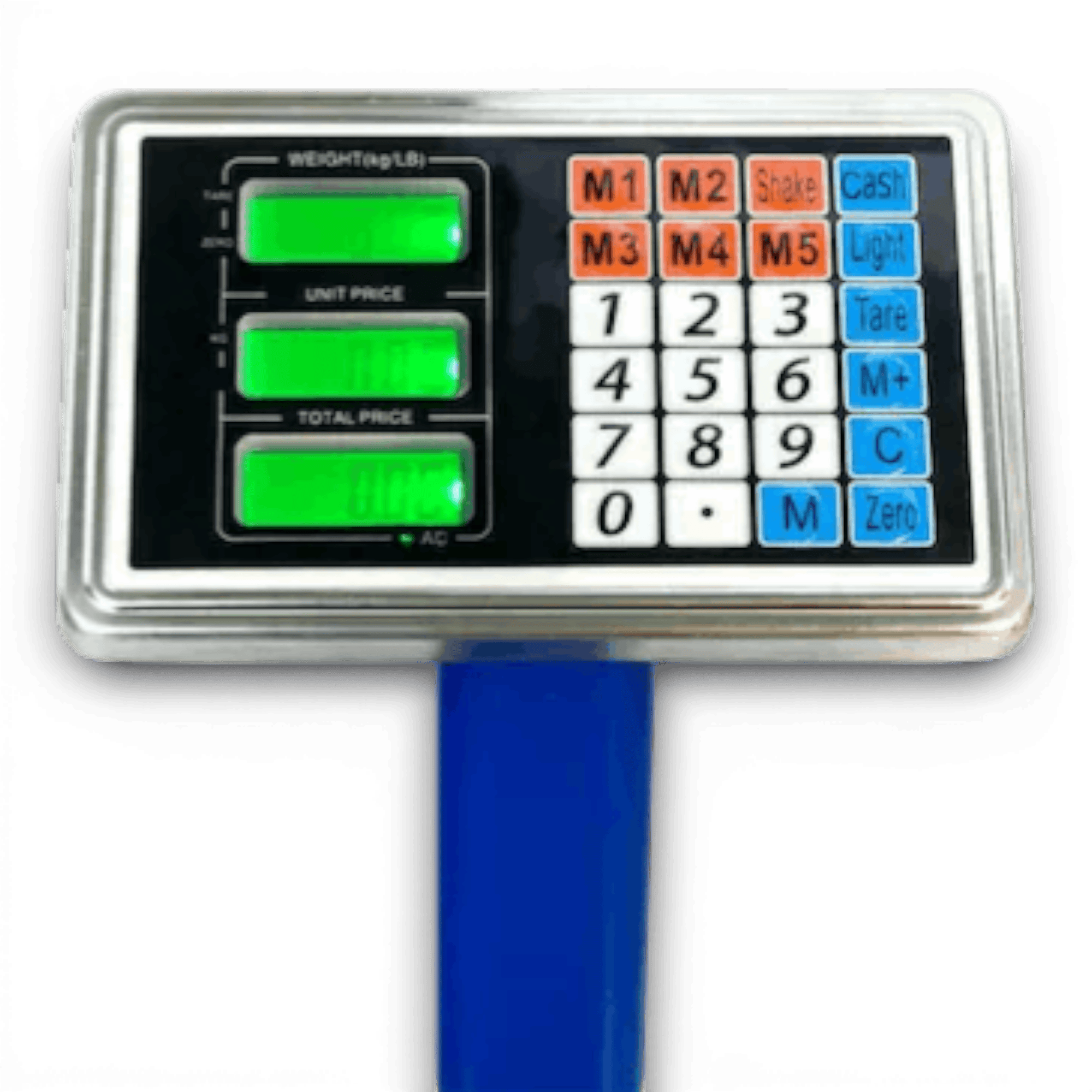 Cantar Electronic 350kg cu acumulator si platforma metalica din tabla striata, brat rabatabil