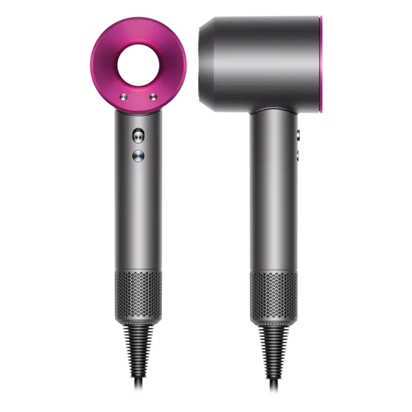 Uscator de par Dyson Supersonic HD01 1600 W, Ionizare, 3 trepte de viteza, 4 trepte de temperature, Antracit / Fuchsia