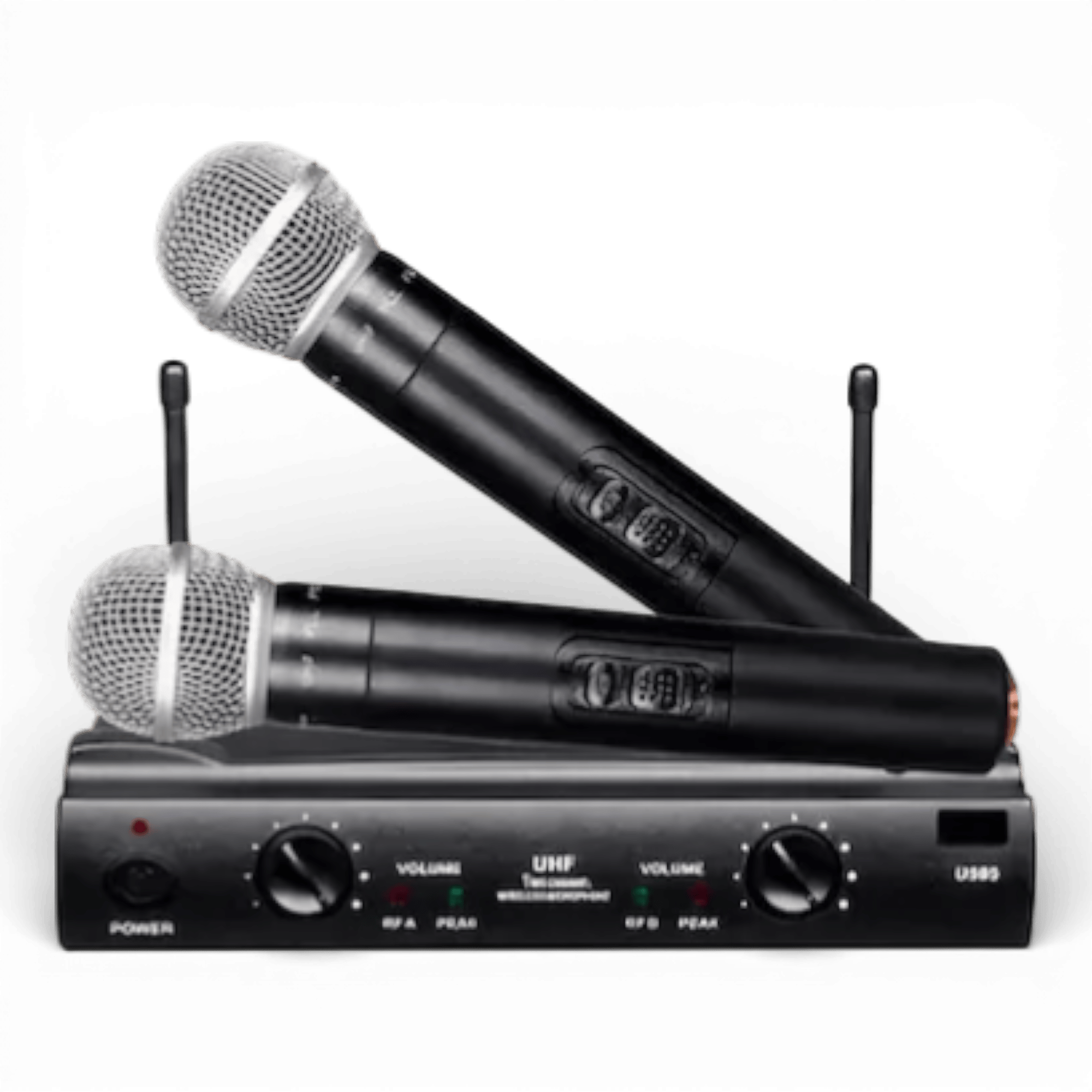 Sistem Audio Profesional cu 2 Microfoane Wireless Shure UHF SM58-1, Valiză Transport, Jack 6.3mm, Adaptor 220V, 2 Baterii 9V, Rază Operare 100m
