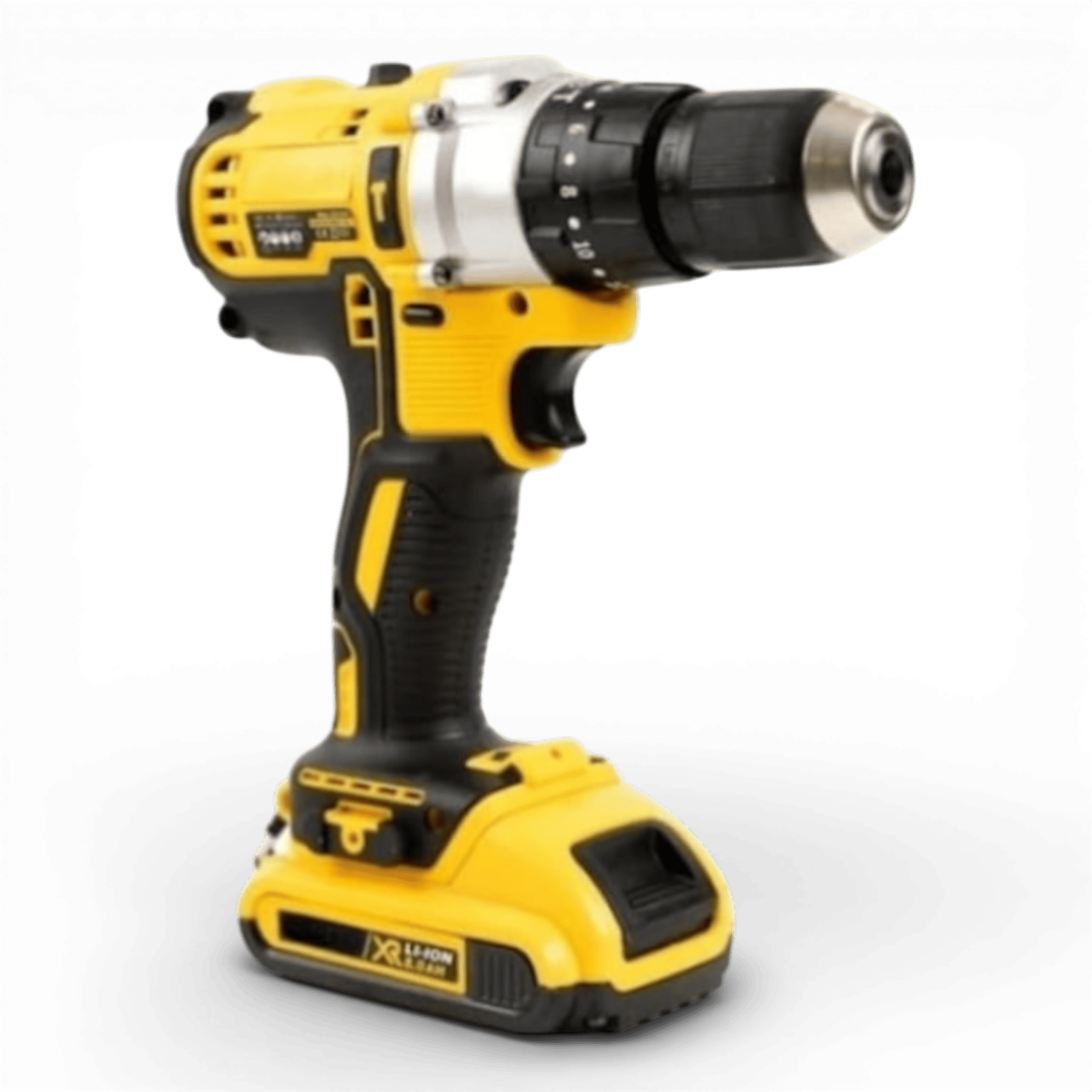 Bormasina de gaurit si insurubat cu acumulator, AEIDEN ® cu percutie, autofiletanta, 30 accesorii, 2 acumulatori, 48V 8.0 Ah, 500W, statie incarcare, valiza transport, design modern, Galben/Negru