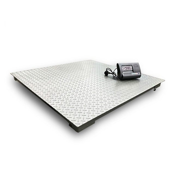 Cantar electronic platforma 3000 kg ( 3 tone ), tabla groasa striata 5mm, 150 x 150cm ( 1.5m x 1.5m ), 4 celule de cantarire, autonomie acumulator 10 ore