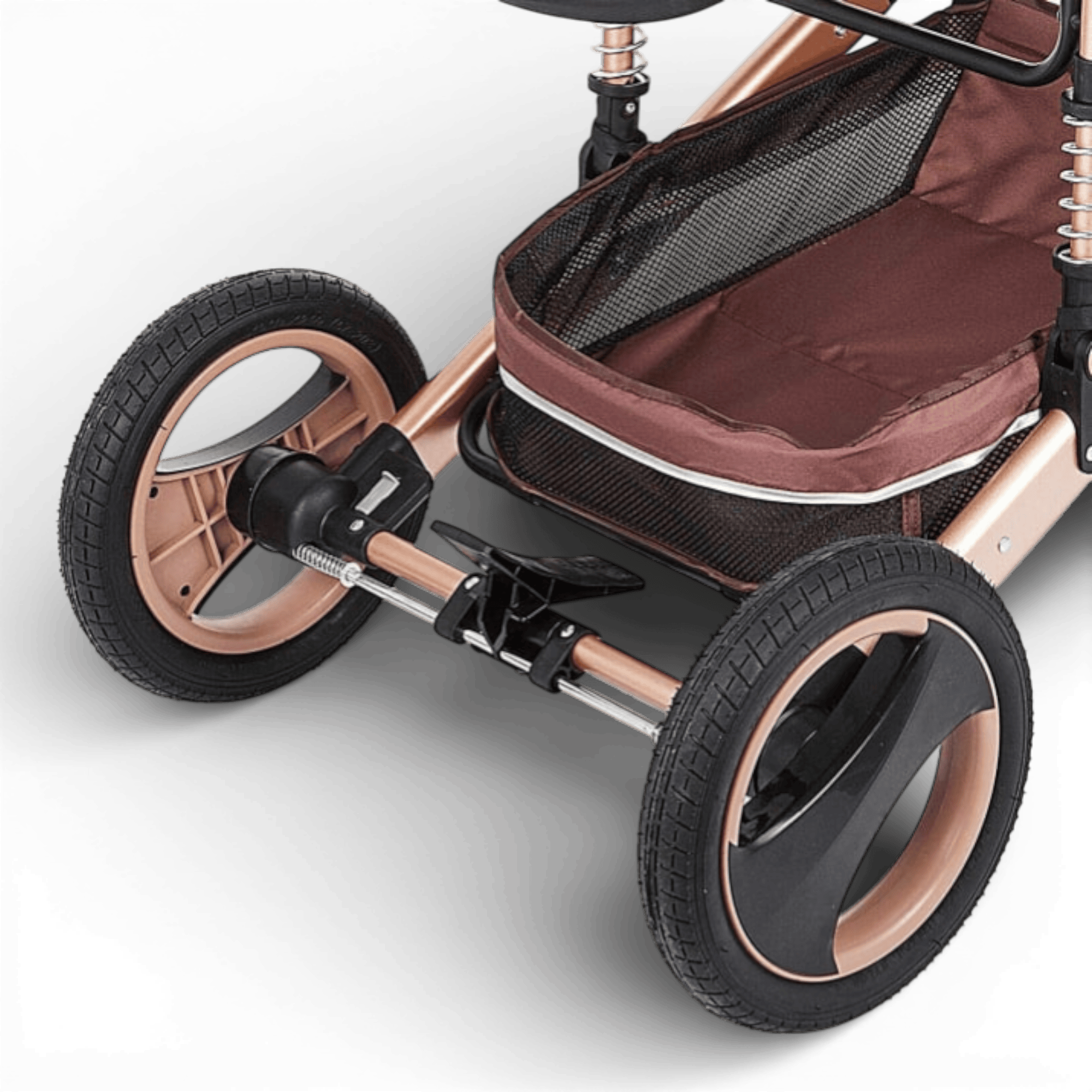 Carucior 2 in 1 pentru copii, pliabil, cu suspensii, transformabil landou-sport, 0-36 luni, cos pentru accesorii