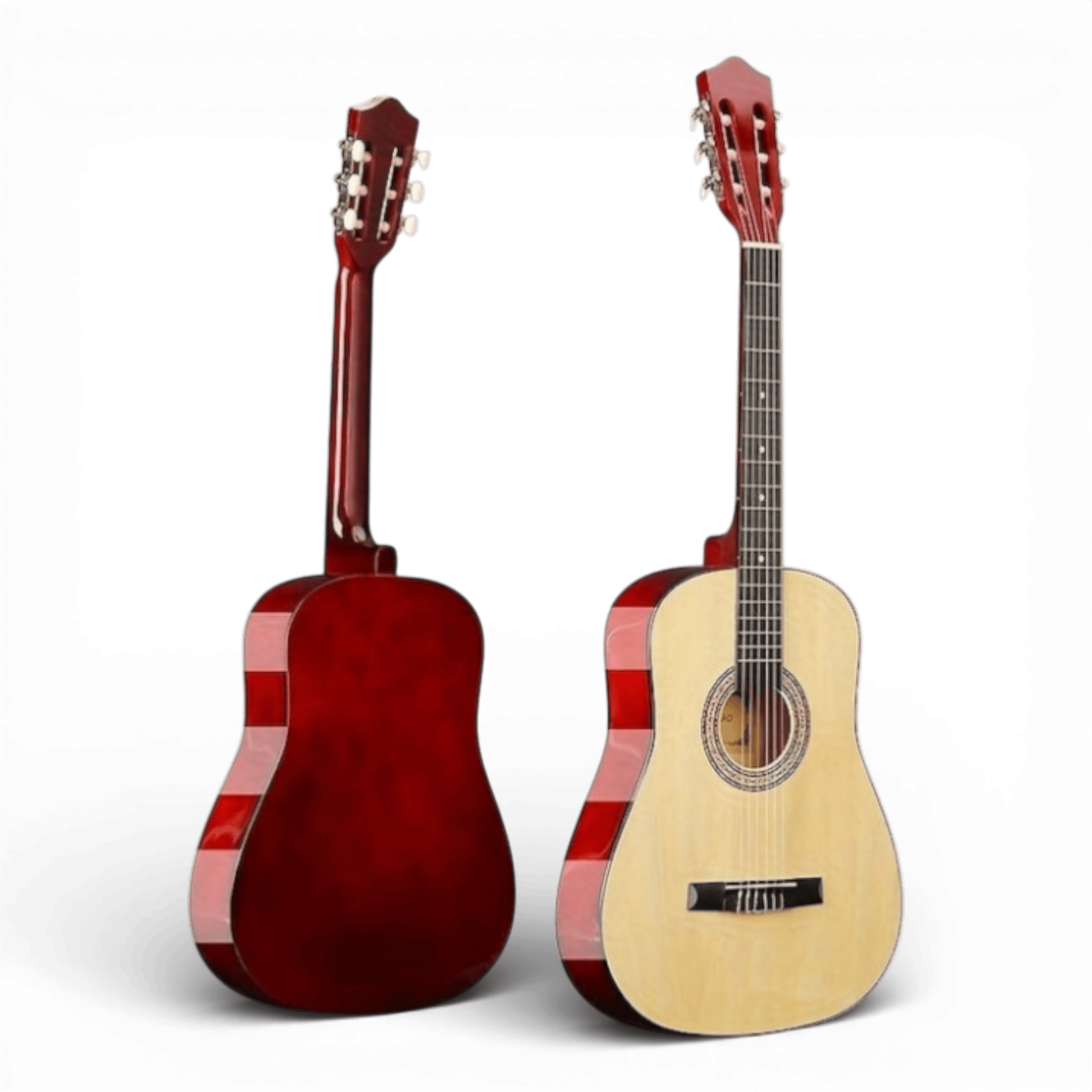 Chitara Clasica Crem/Natur 4/4 38" ( 95 X 35 CM ), pentru Incepatori si Adulti, Recomandata peste 8-10 ani, 6 Corzi Metalice, 20 De Taste