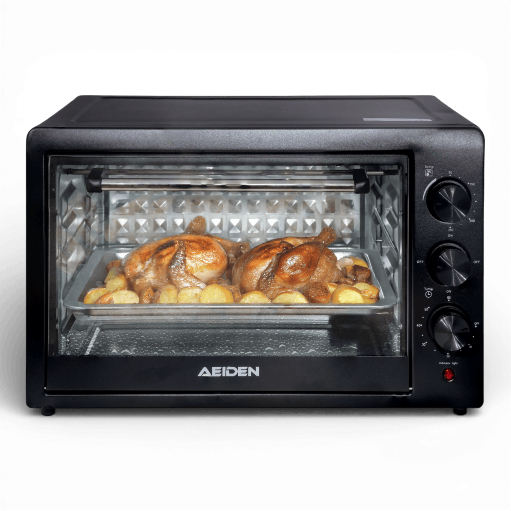 Cuptor Electric de Bucătărie AEIDEN 2600W, 48L, Tavă de copt, Grătar și Funcție Rotisor