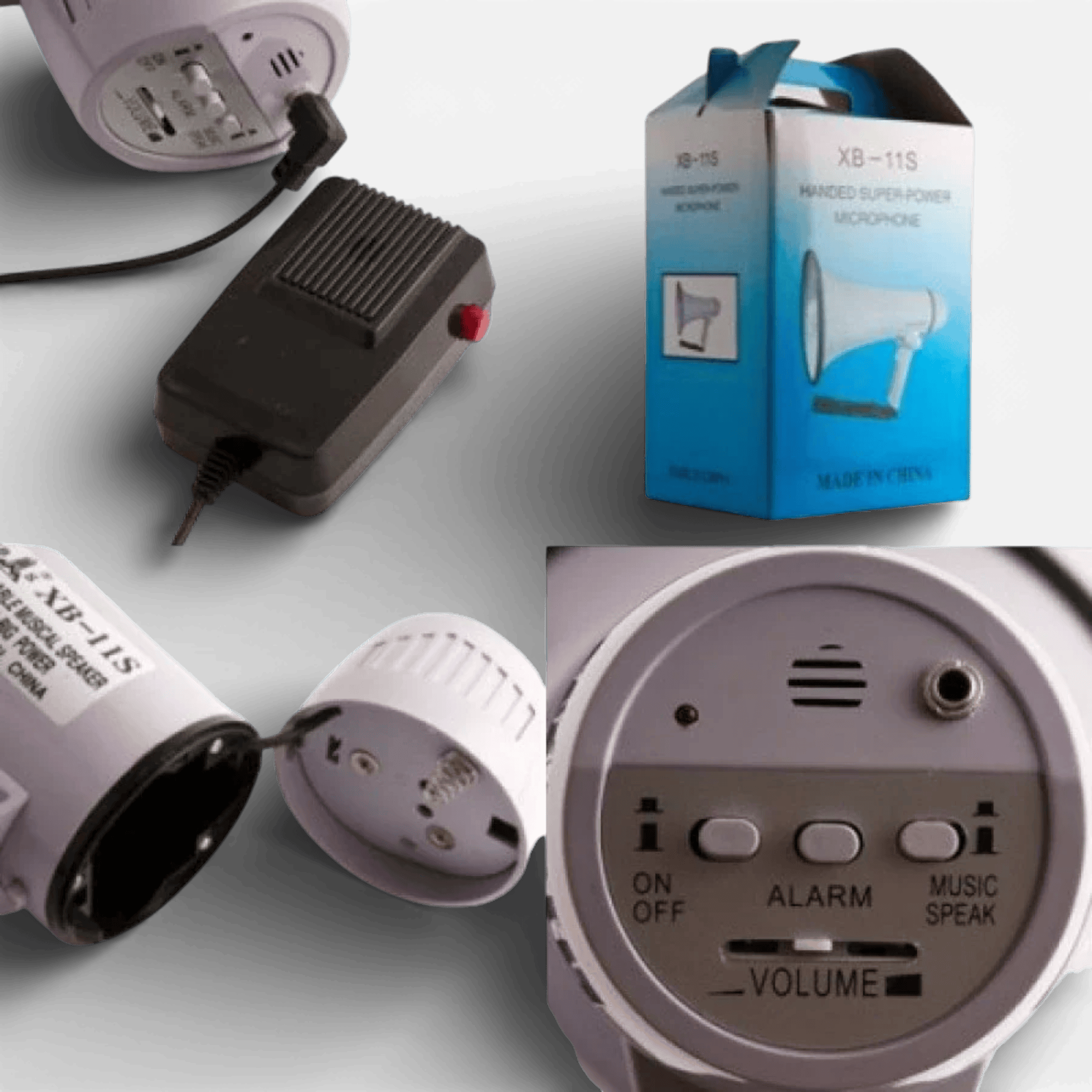 Megafon portavoce cu microfon extern, functie de reglaj al volumului, raza de acoperire 500m