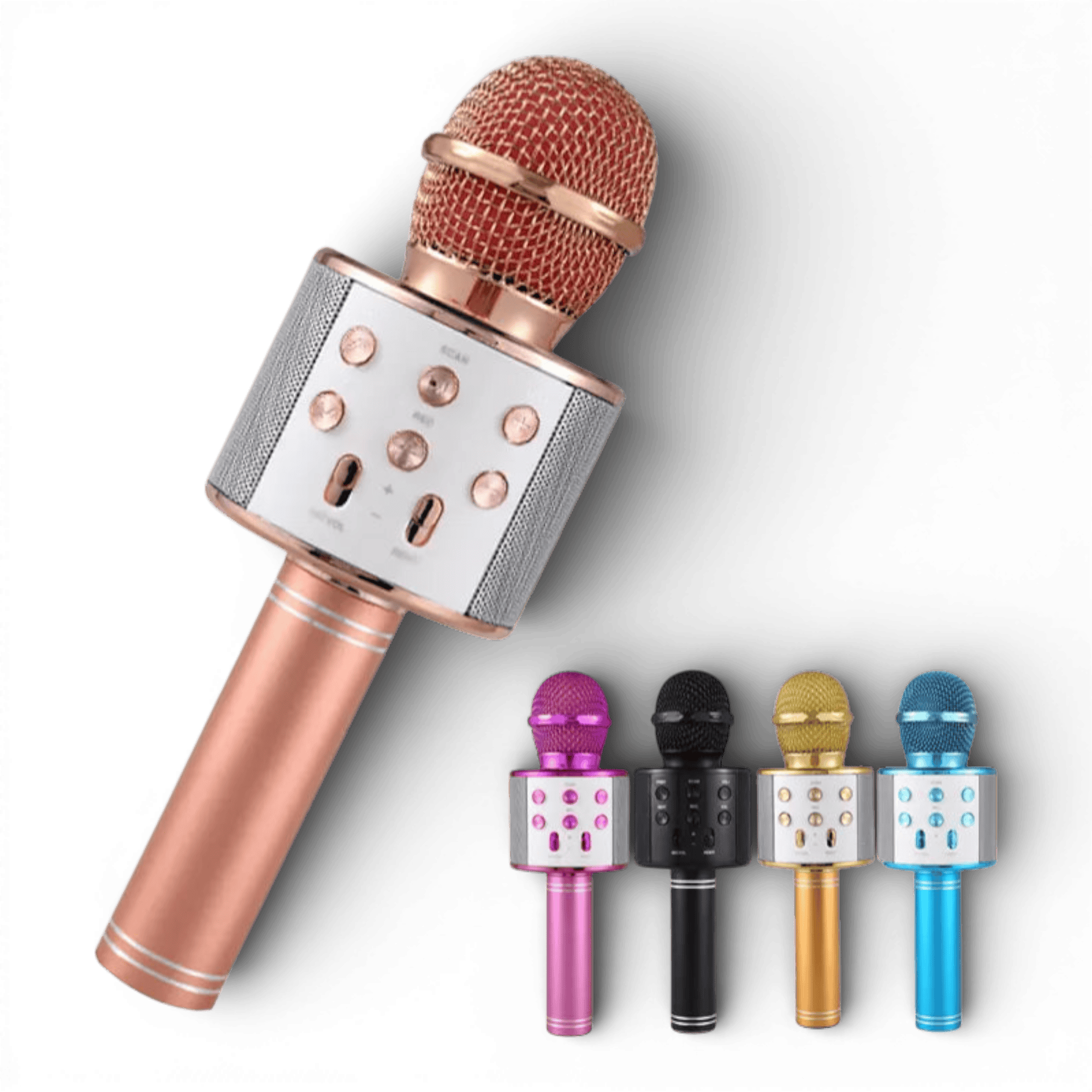 Microfon Profesional Wireless Karaoke cu Bluetooth, DIFUZOR, RADIO FM, USB TF, INREGISTRARE SUNET, ACUMULATOR