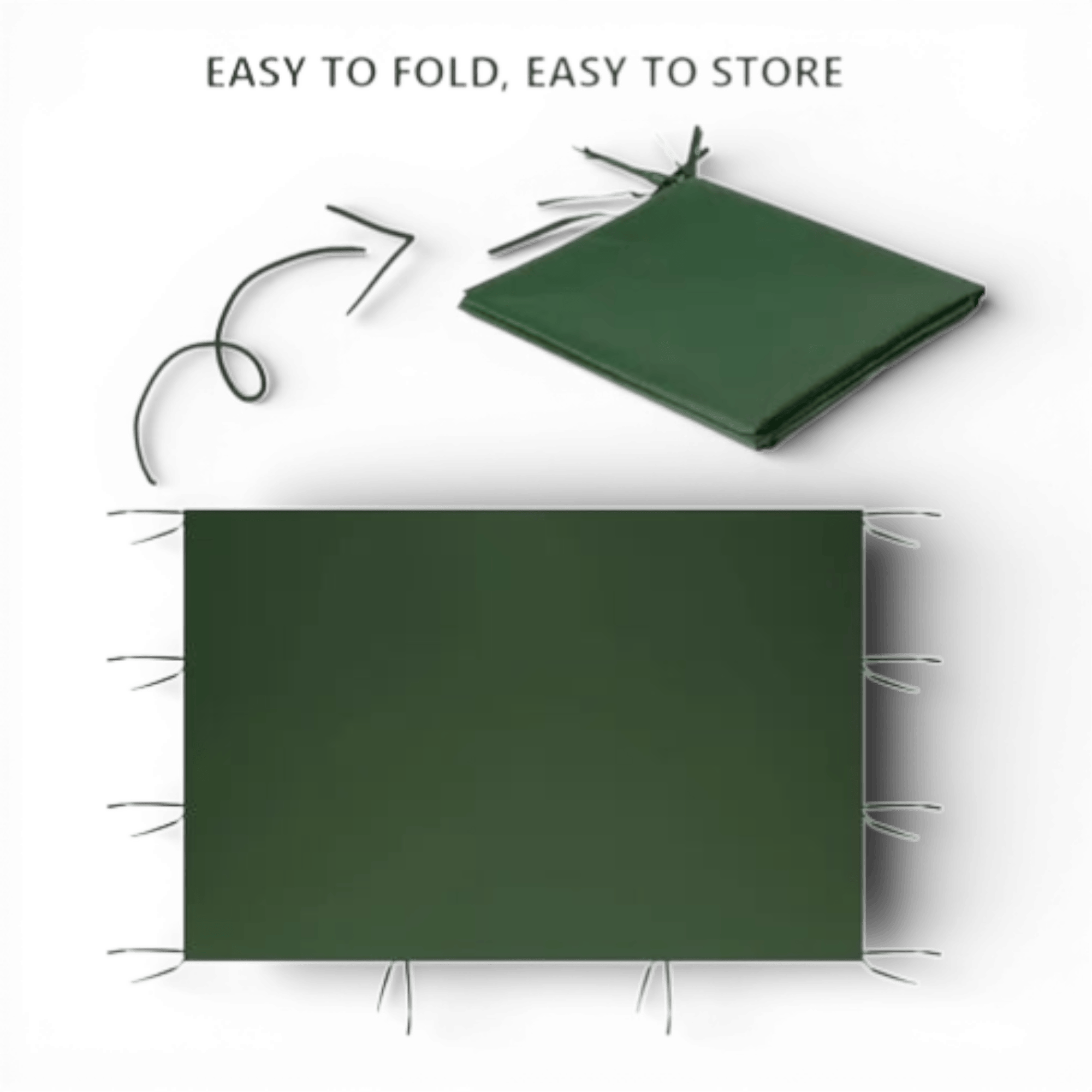 Perete lateral pentru pavilion/cort 3x3, Verde