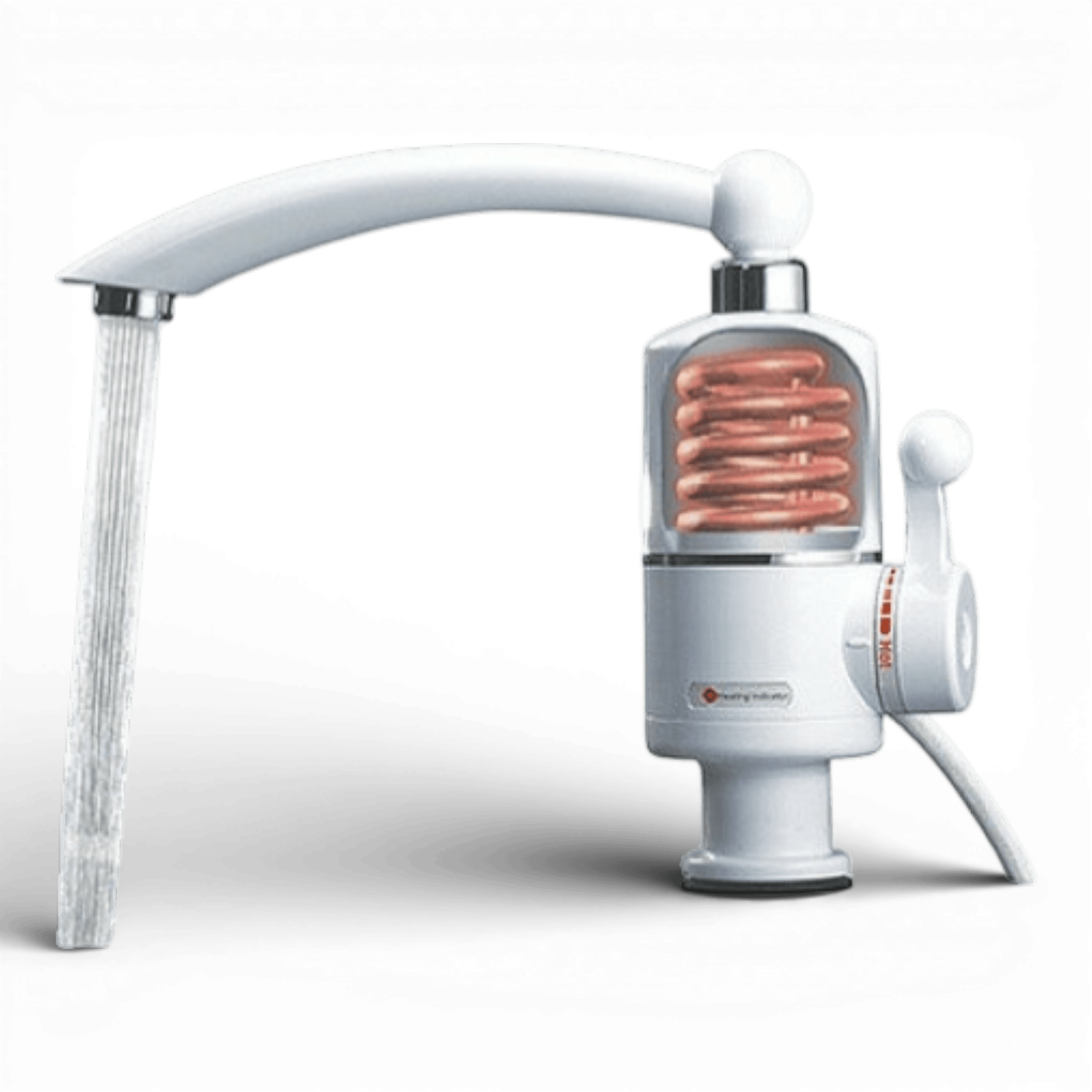 Robinet electric pentru incalzit apa, instalare usoara, alb