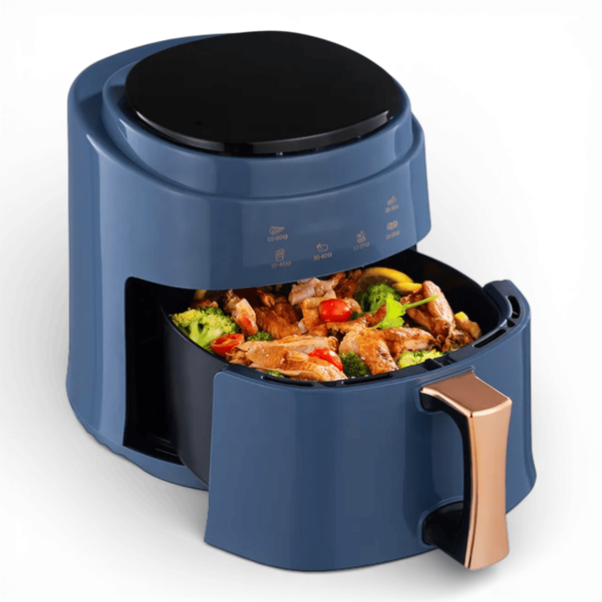 Friteuza cu aer cald Fry Digital,  2400W, 6 programe, capacitate 8L, temperatura ajustabila, timer 60 minute.