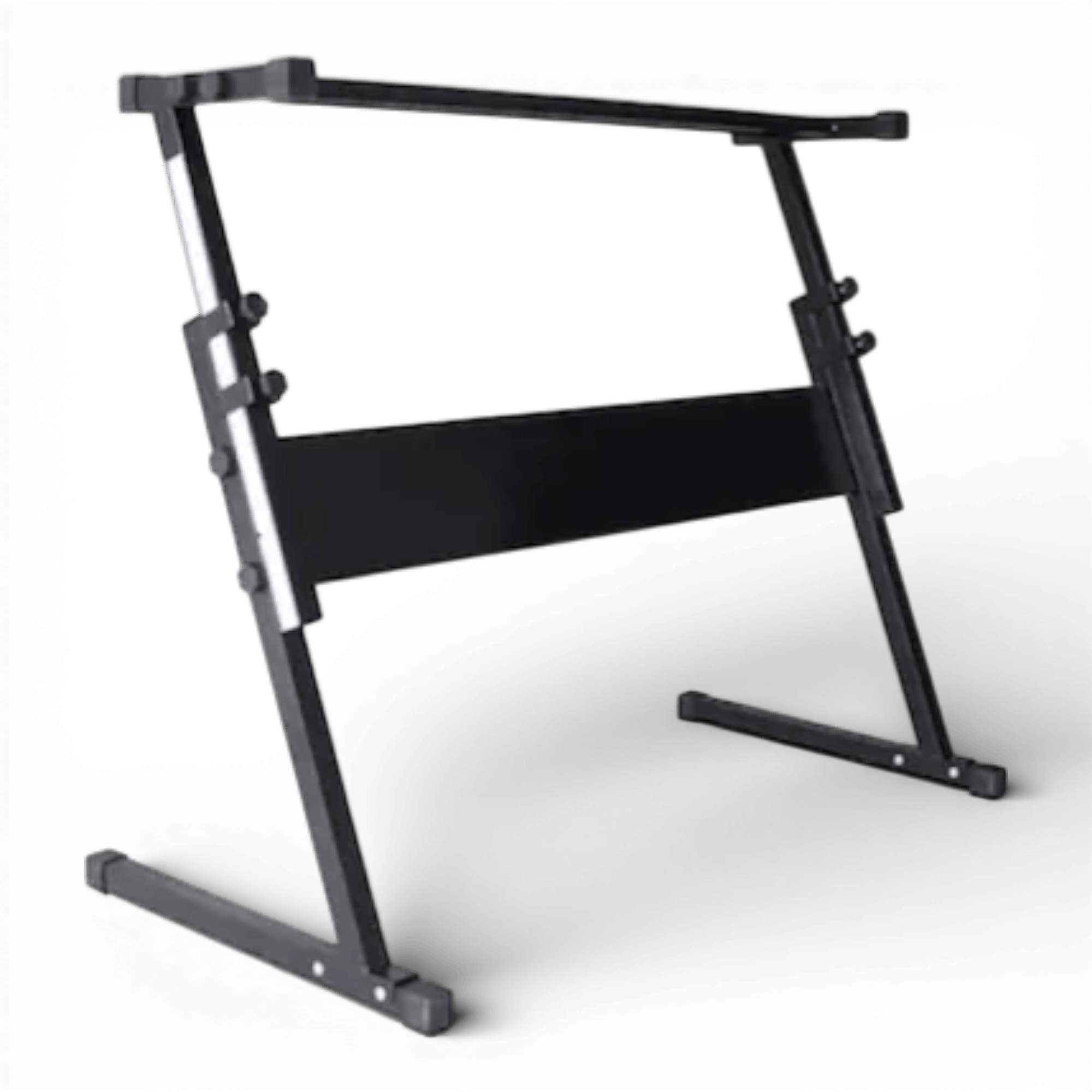 Stativ pentru Orga in Forma Z, Inaltime Reglabila 50 - 80 cm, Capacitate Maxima 10 Kg, Picioare Anti-alunecare, Metal, Design Modern, Negru