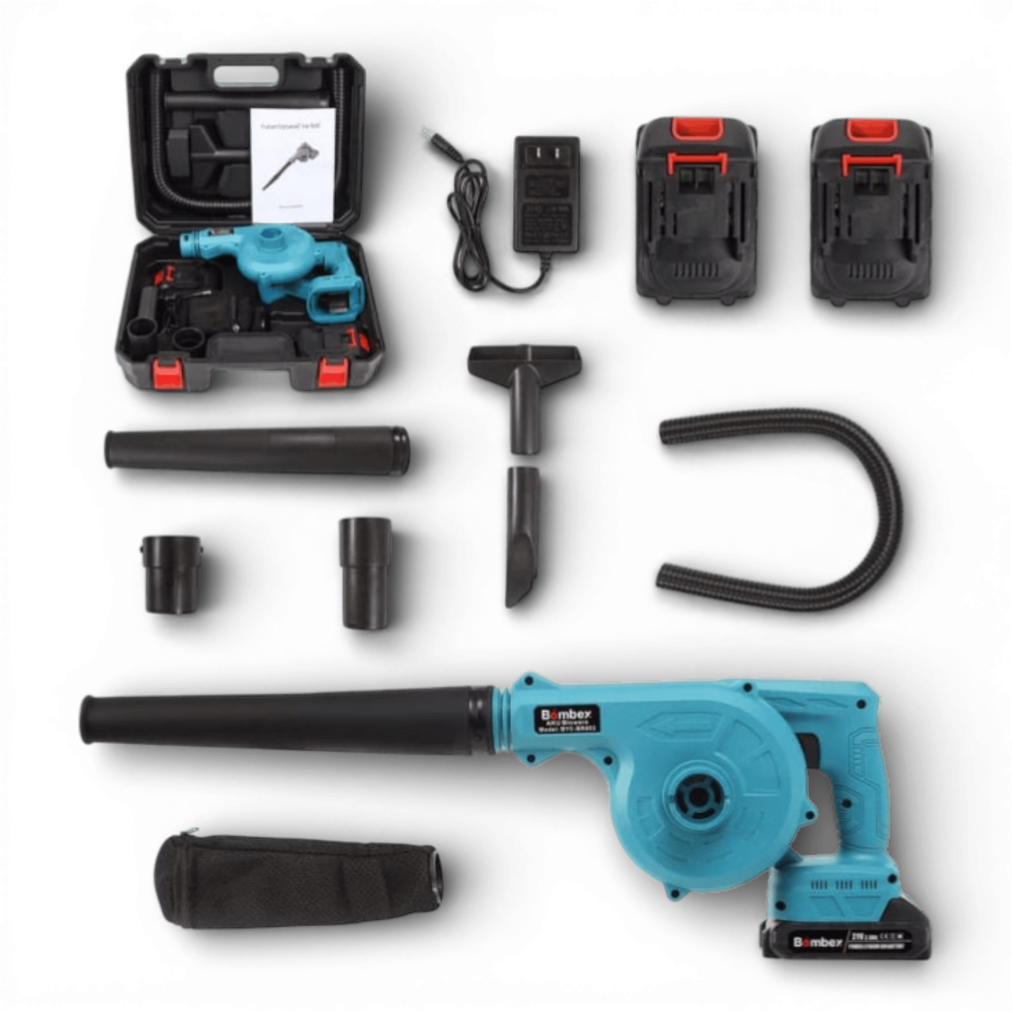 Suflanta frunze profesionala AEIDEN ® 880W, 18000RPM, 2 acumulatori 48V, autonomie 4 ore, 2 in 1, pentru praf, masina, fara fir