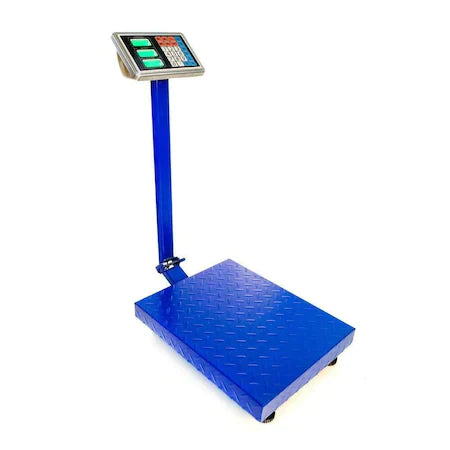 Cantar Electronic 500kg cu acumulator si platforma metalica din tabla striata, brat rabatabil