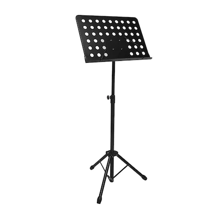 Stativ pentru Partitura, Inaltime Reglabila, Picioruse Antiderapante, Confectionat din Metal, Usor de Instalat si Depozitat, Negru